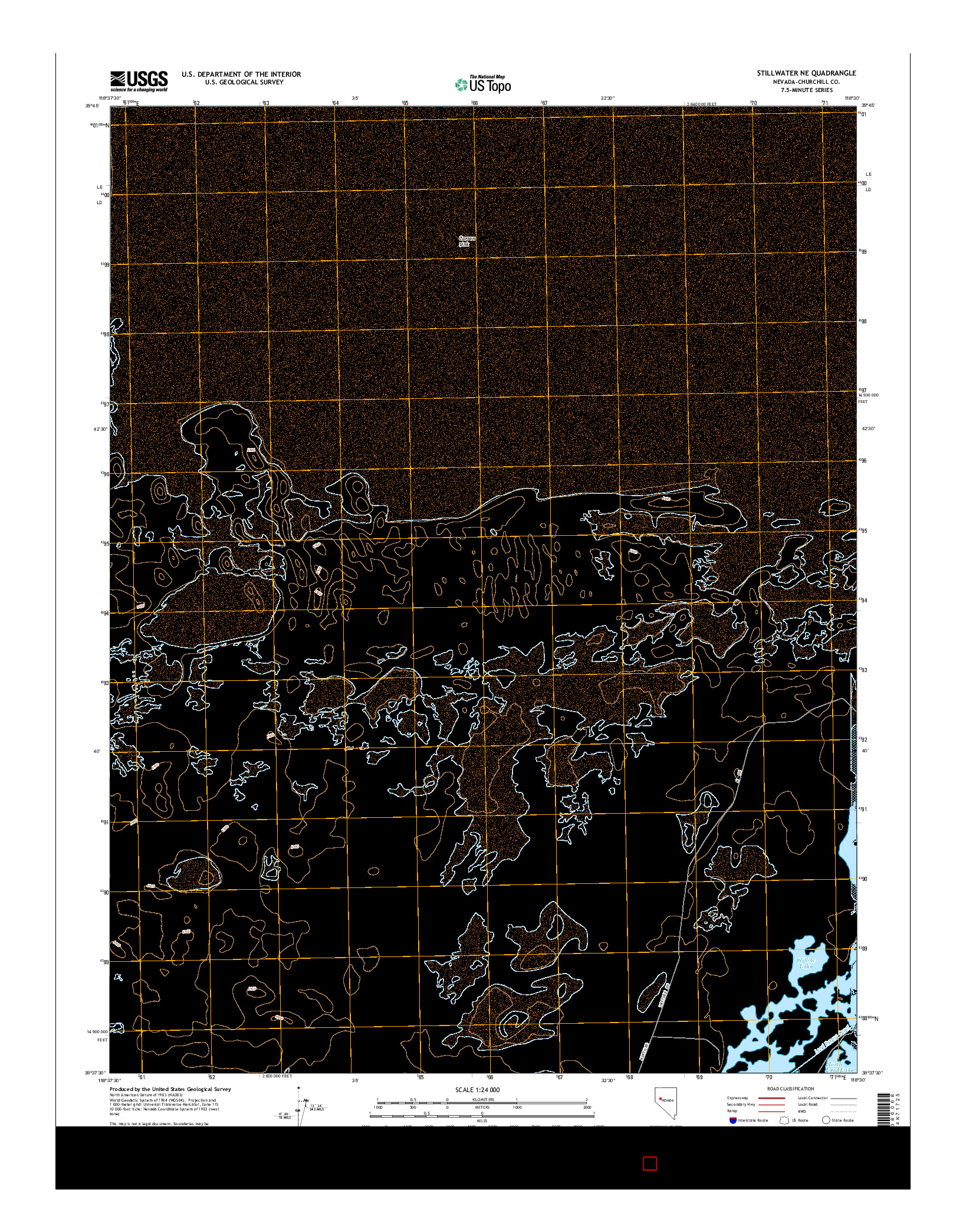 USGS US TOPO 7.5-MINUTE MAP FOR STILLWATER NE, NV 2014