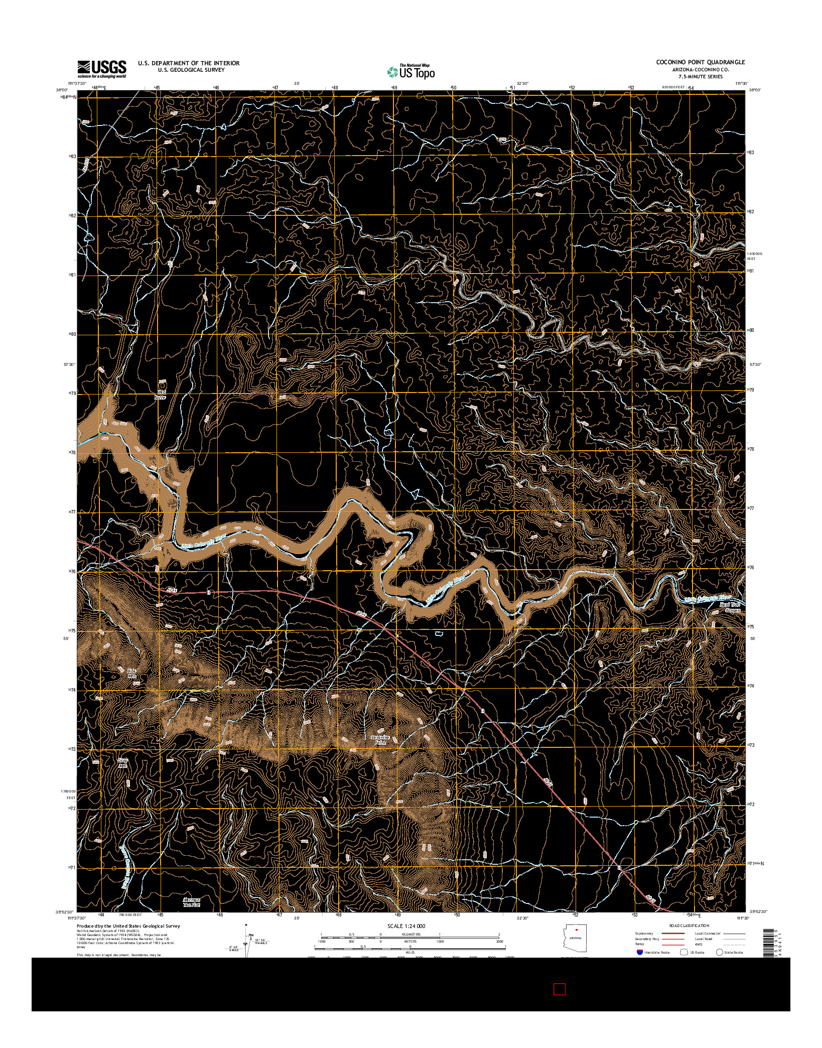 USGS US TOPO 7.5-MINUTE MAP FOR COCONINO POINT, AZ 2014