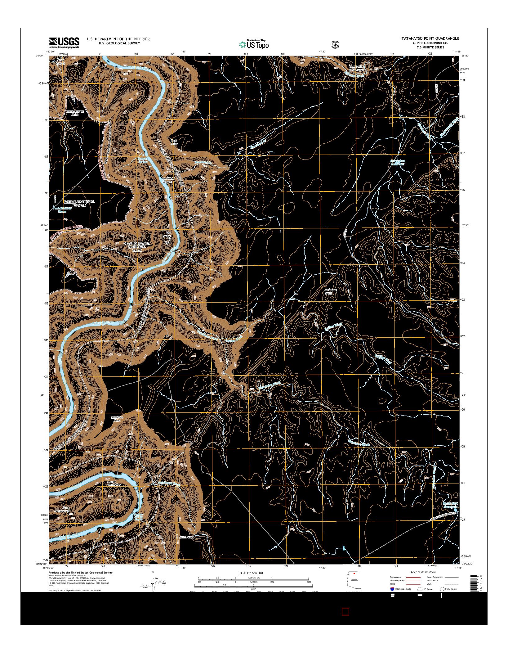 USGS US TOPO 7.5-MINUTE MAP FOR TATAHATSO POINT, AZ 2014