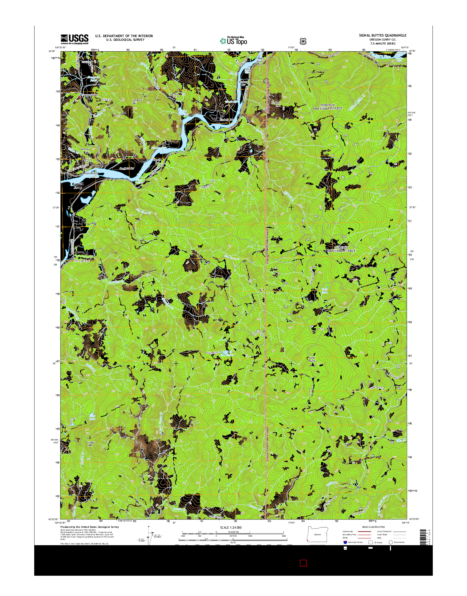 USGS US TOPO 7.5-MINUTE MAP FOR SIGNAL BUTTES, OR 2014