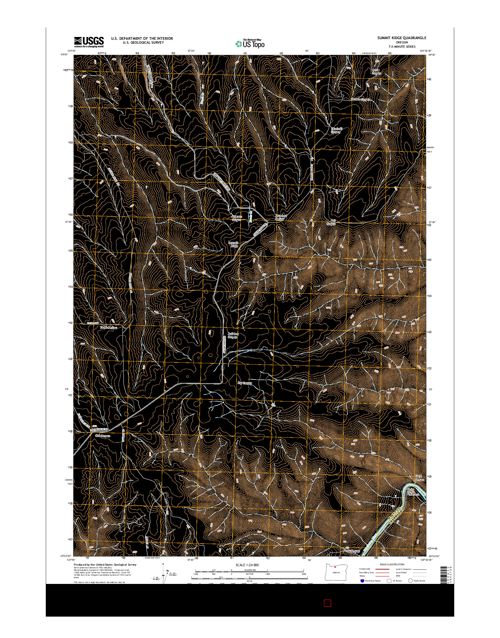 USGS US TOPO 7.5-MINUTE MAP FOR SUMMIT RIDGE, OR 2014