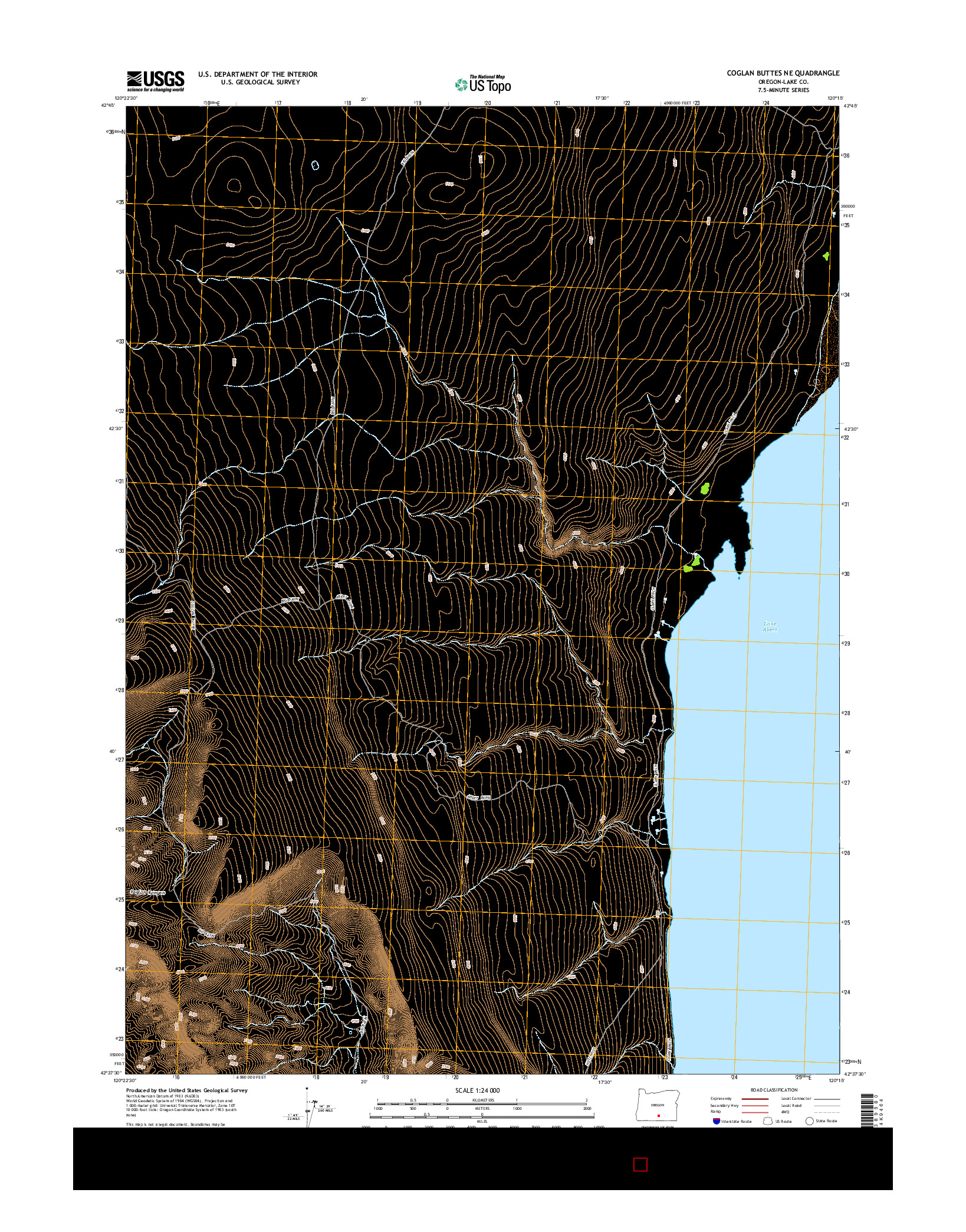 USGS US TOPO 7.5-MINUTE MAP FOR COGLAN BUTTES NE, OR 2014