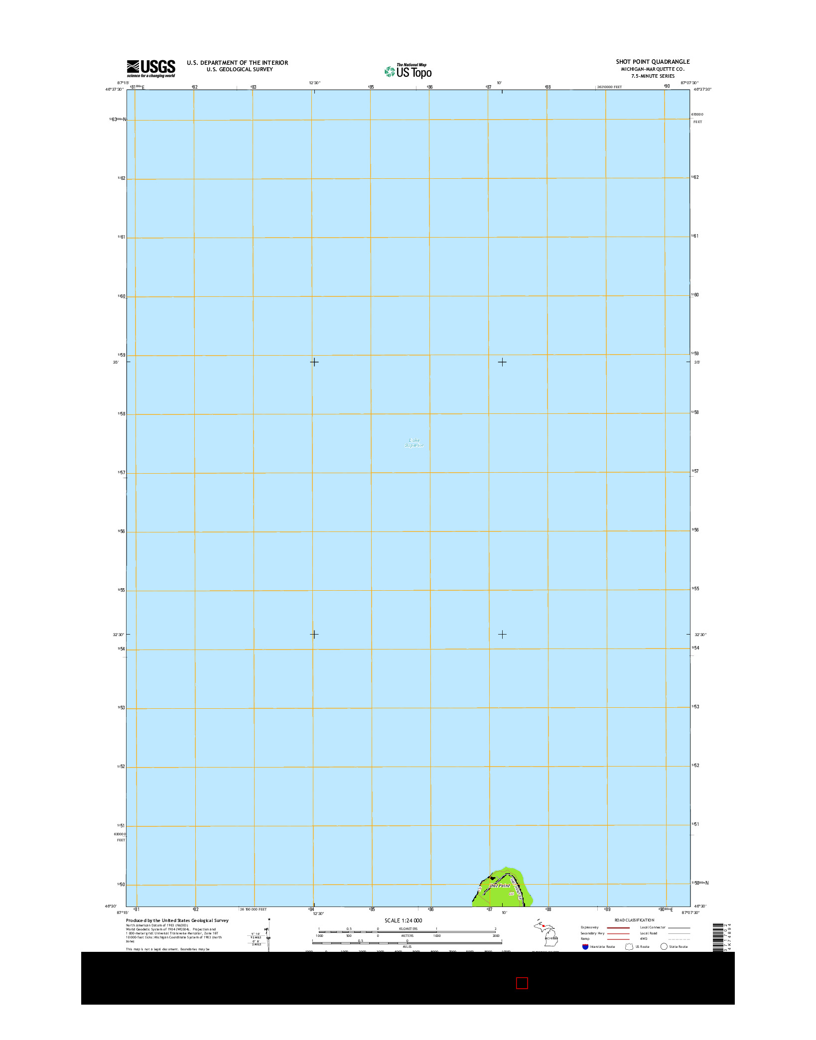 USGS US TOPO 7.5-MINUTE MAP FOR SHOT POINT, MI 2014