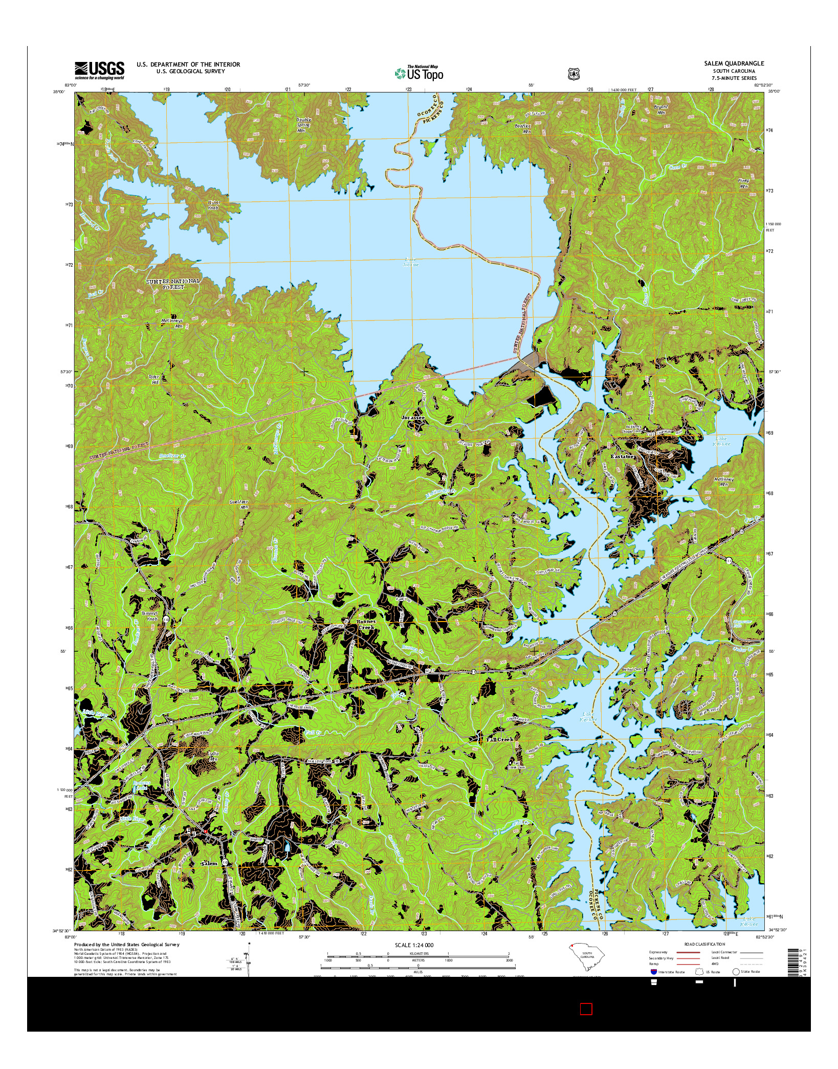 USGS US TOPO 7.5-MINUTE MAP FOR SALEM, SC 2014