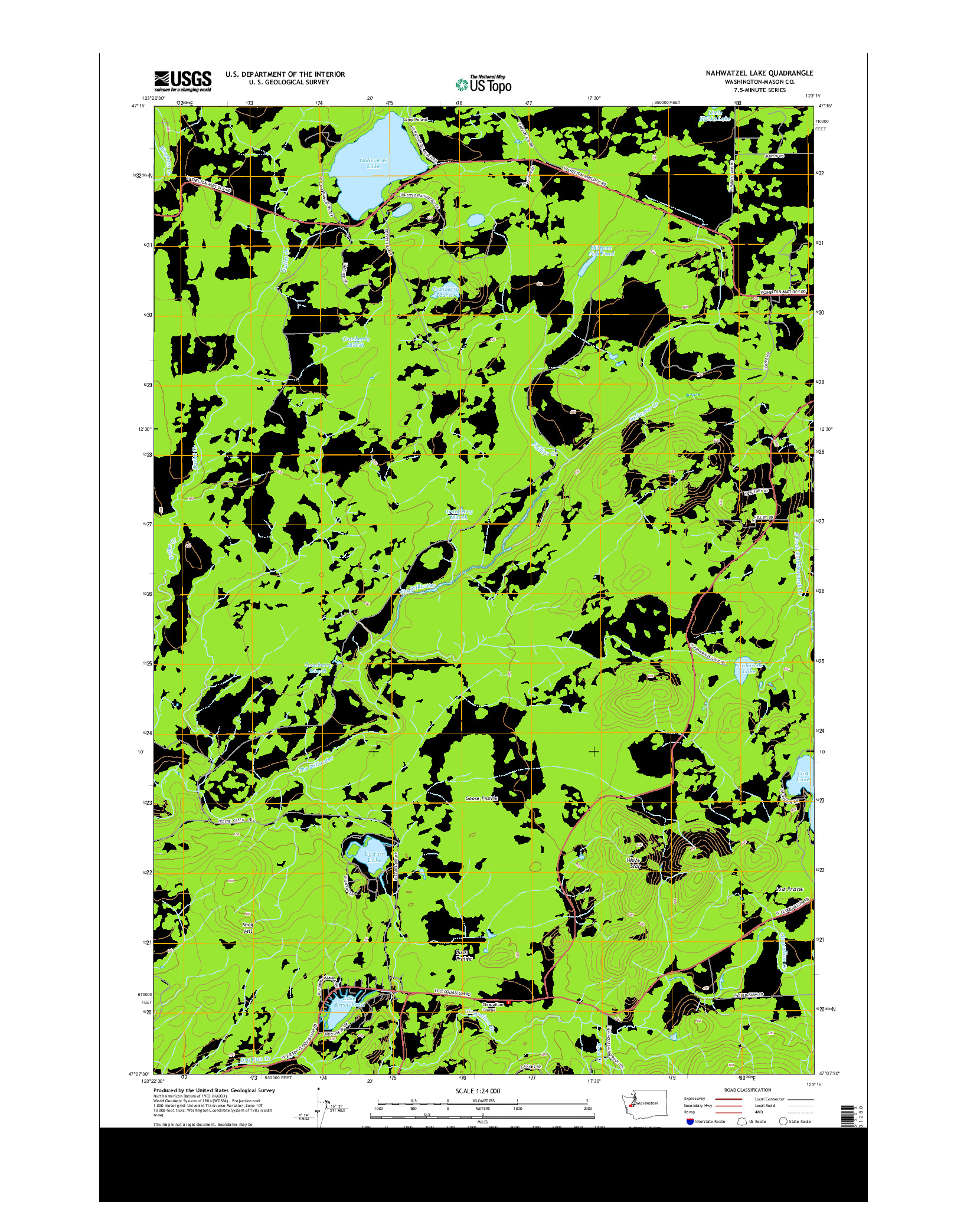 USGS US TOPO 7.5-MINUTE MAP FOR NAHWATZEL LAKE, WA 2014