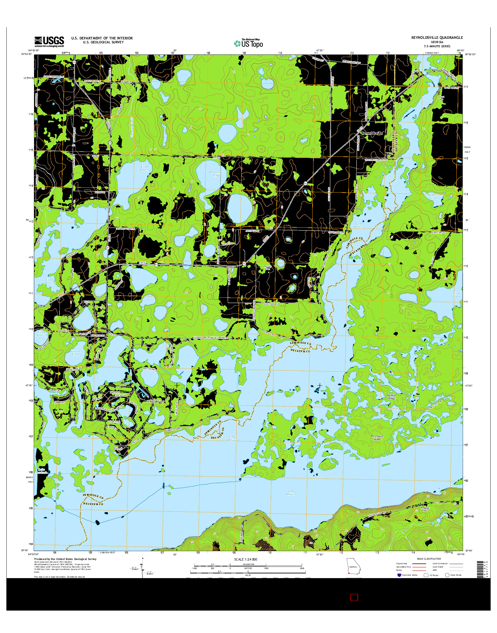 USGS US TOPO 7.5-MINUTE MAP FOR REYNOLDSVILLE, GA 2014