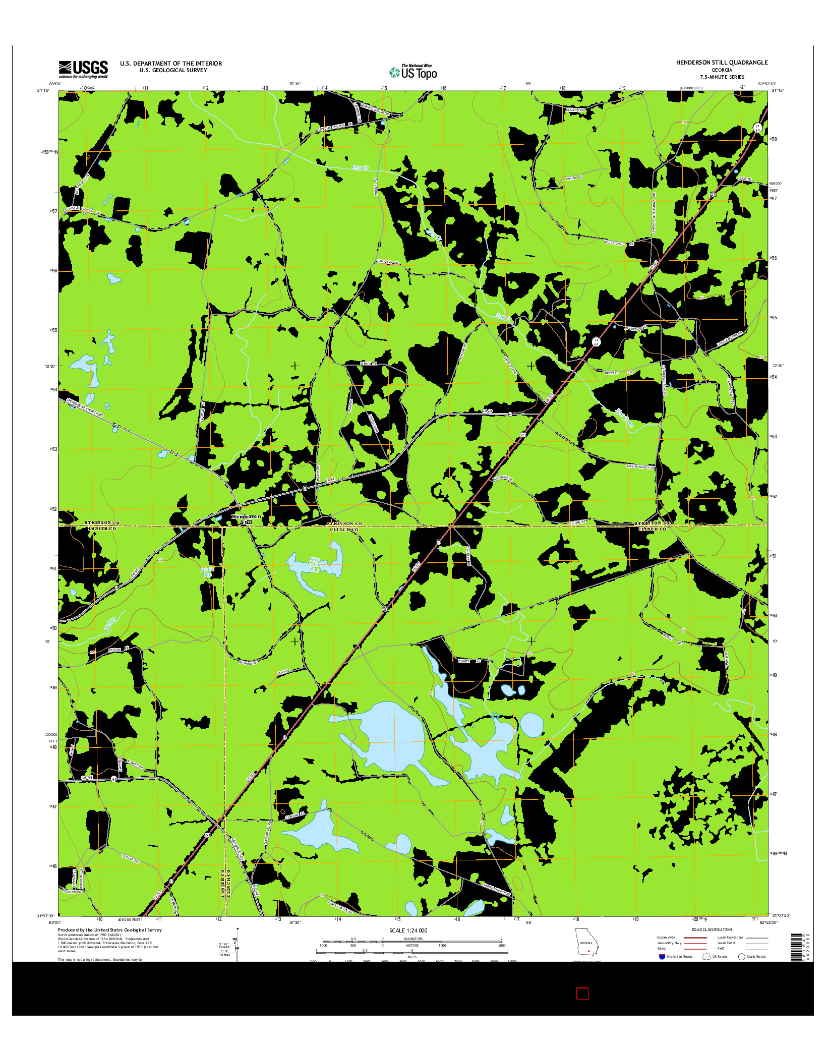 USGS US TOPO 7.5-MINUTE MAP FOR HENDERSON STILL, GA 2014