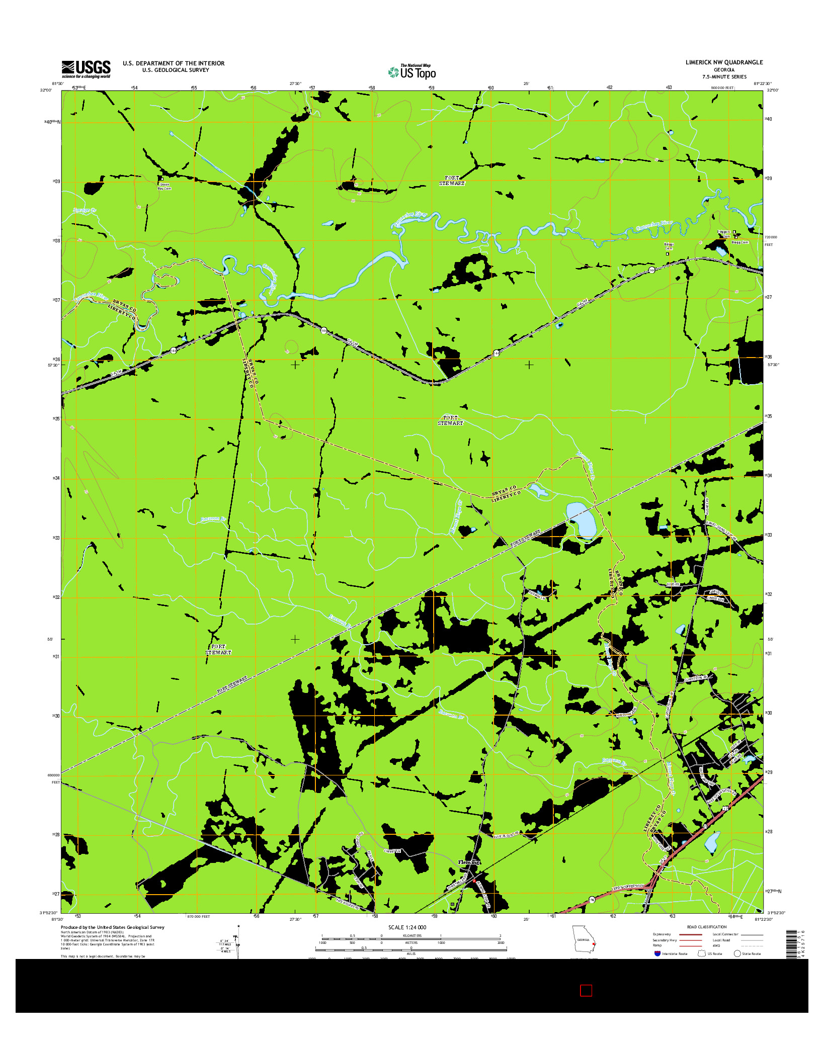 USGS US TOPO 7.5-MINUTE MAP FOR LIMERICK NW, GA 2014