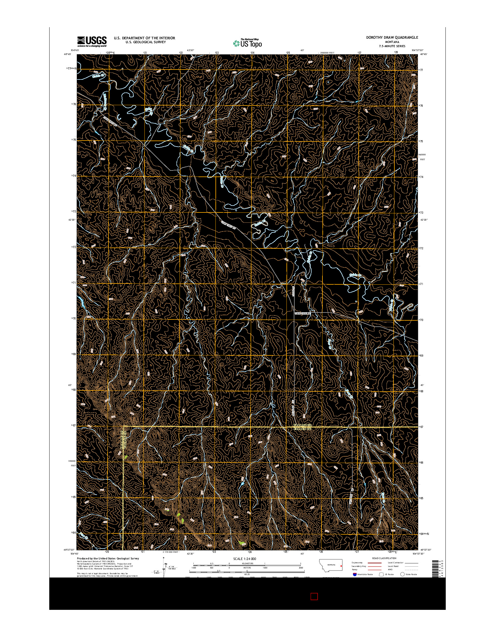 USGS US TOPO 7.5-MINUTE MAP FOR DOROTHY DRAW, MT 2014