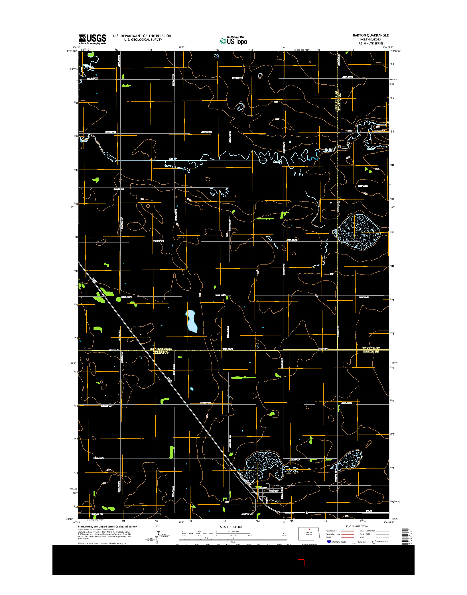 USGS US TOPO 7.5-MINUTE MAP FOR BARTON, ND 2014