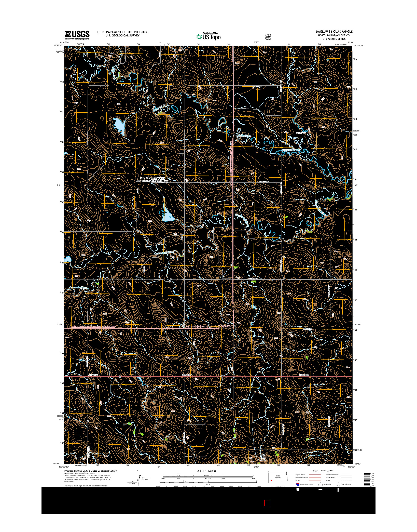 USGS US TOPO 7.5-MINUTE MAP FOR DAGLUM SE, ND 2014
