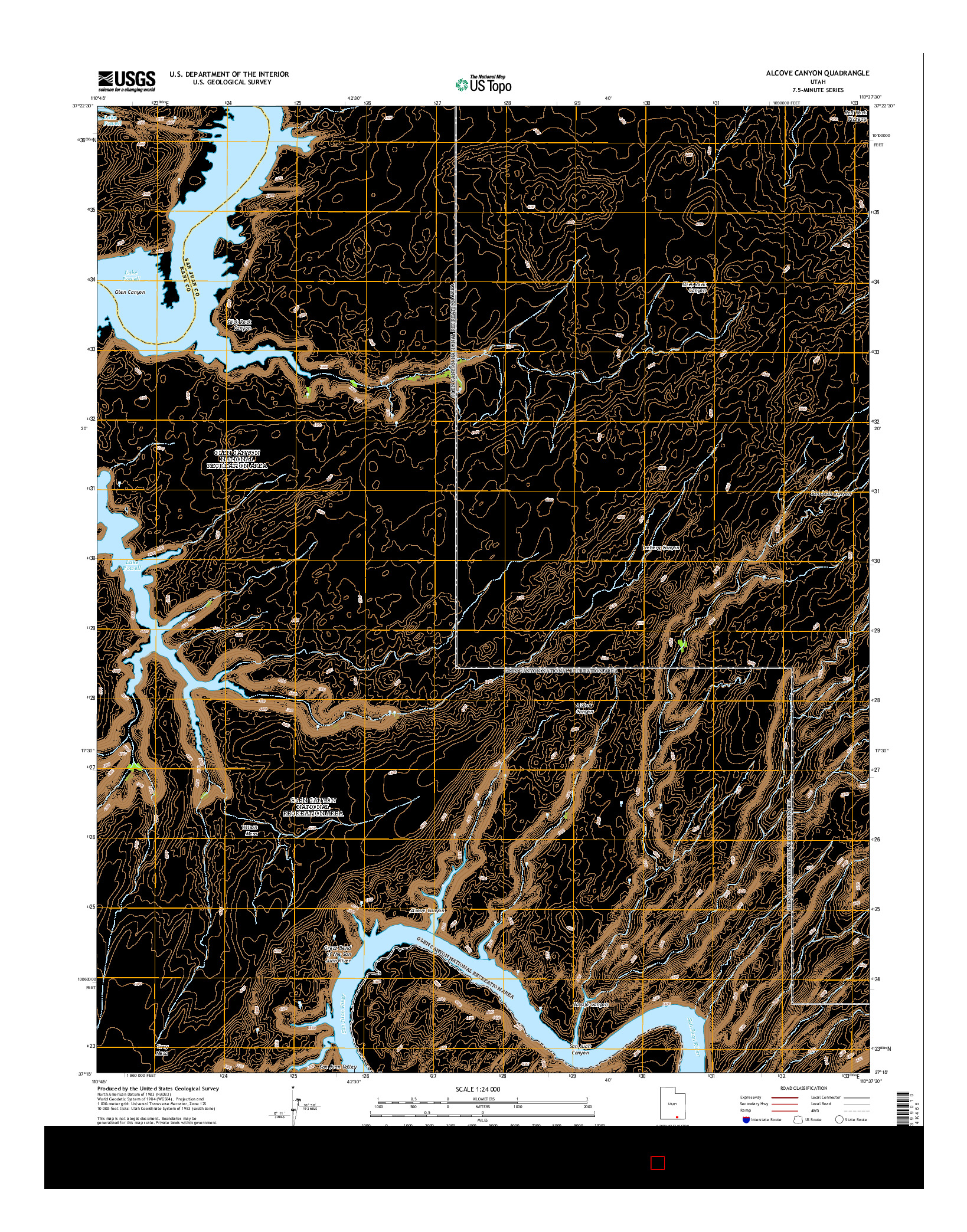 USGS US TOPO 7.5-MINUTE MAP FOR ALCOVE CANYON, UT 2014