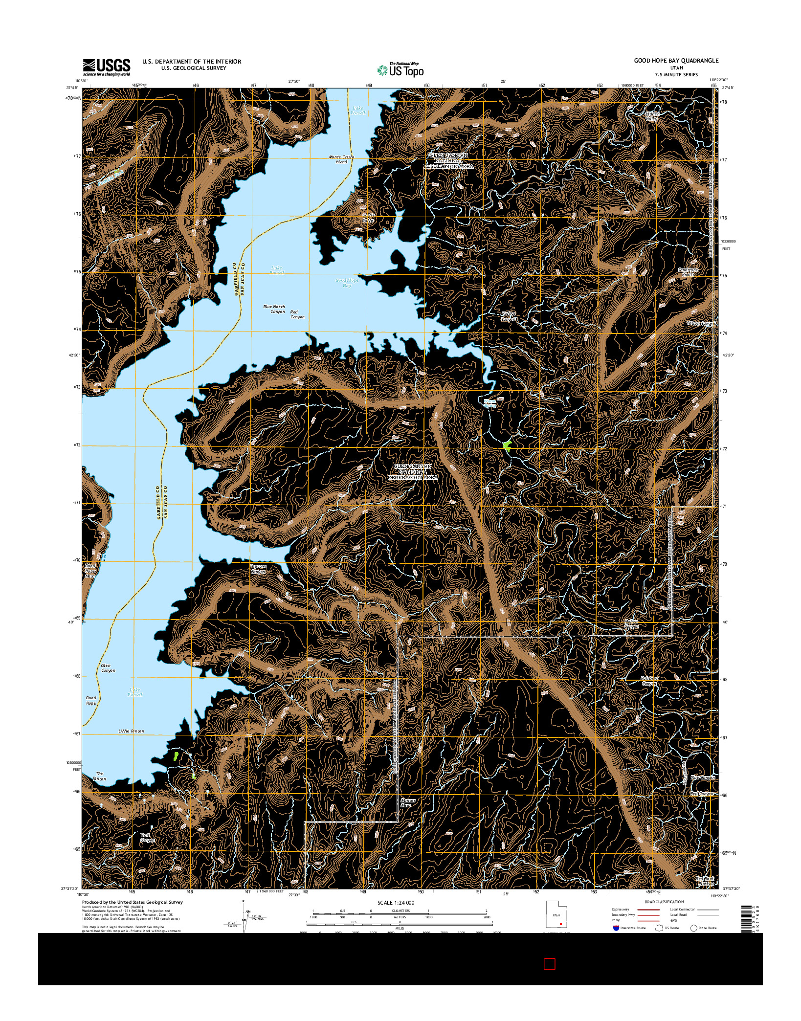 USGS US TOPO 7.5-MINUTE MAP FOR GOOD HOPE BAY, UT 2014