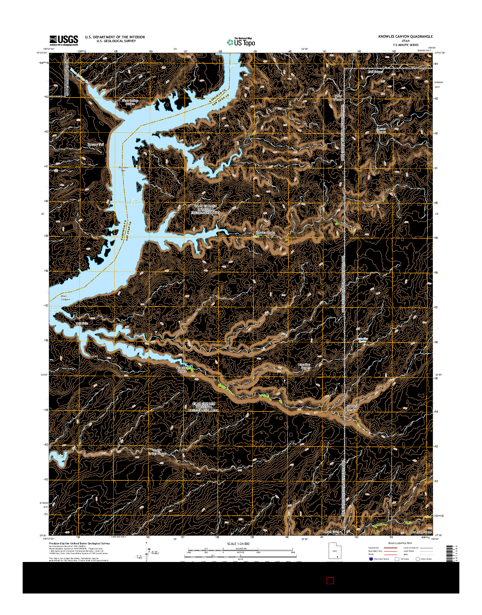 USGS US TOPO 7.5-MINUTE MAP FOR KNOWLES CANYON, UT 2014