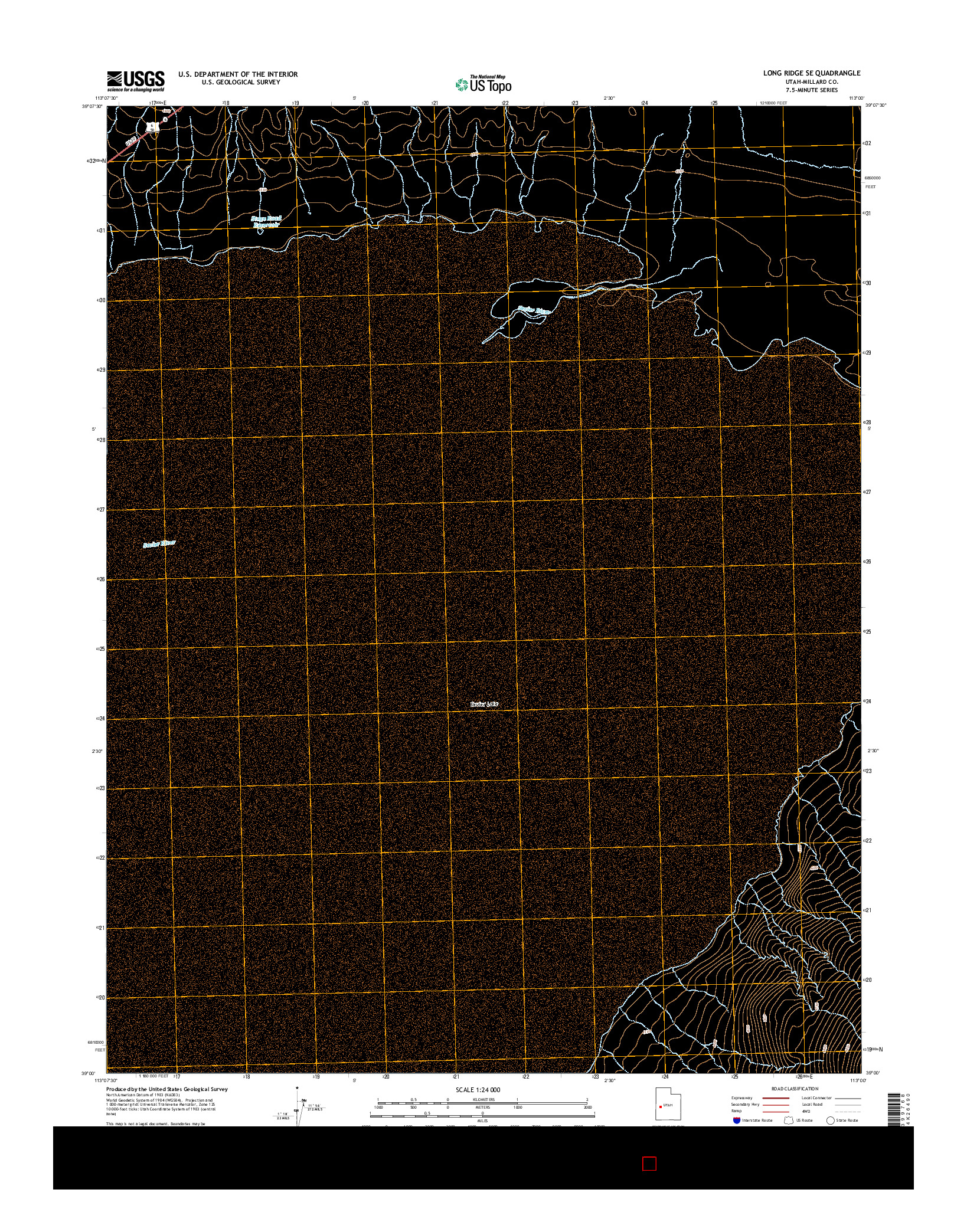 USGS US TOPO 7.5-MINUTE MAP FOR LONG RIDGE SE, UT 2014