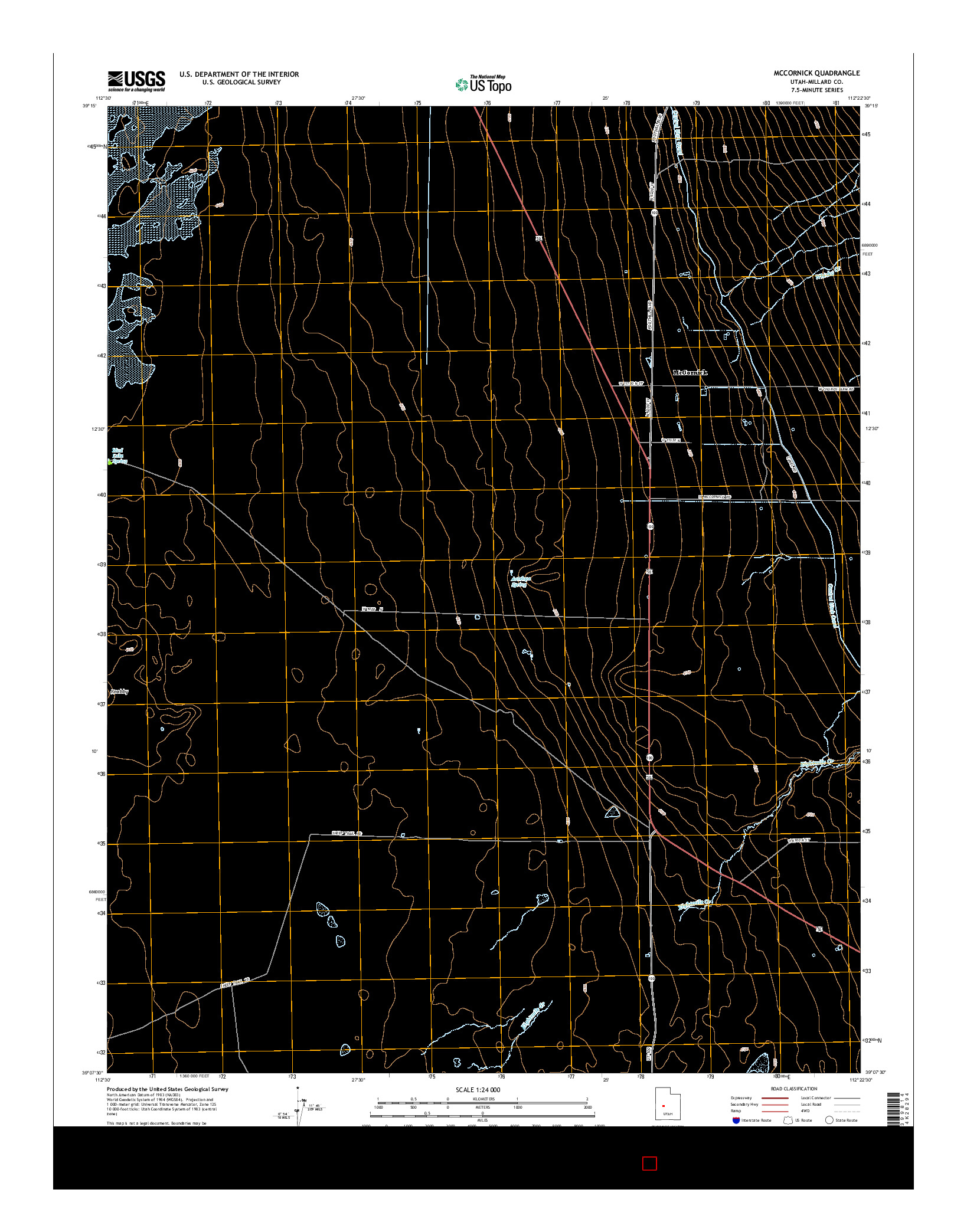 USGS US TOPO 7.5-MINUTE MAP FOR MCCORNICK, UT 2014