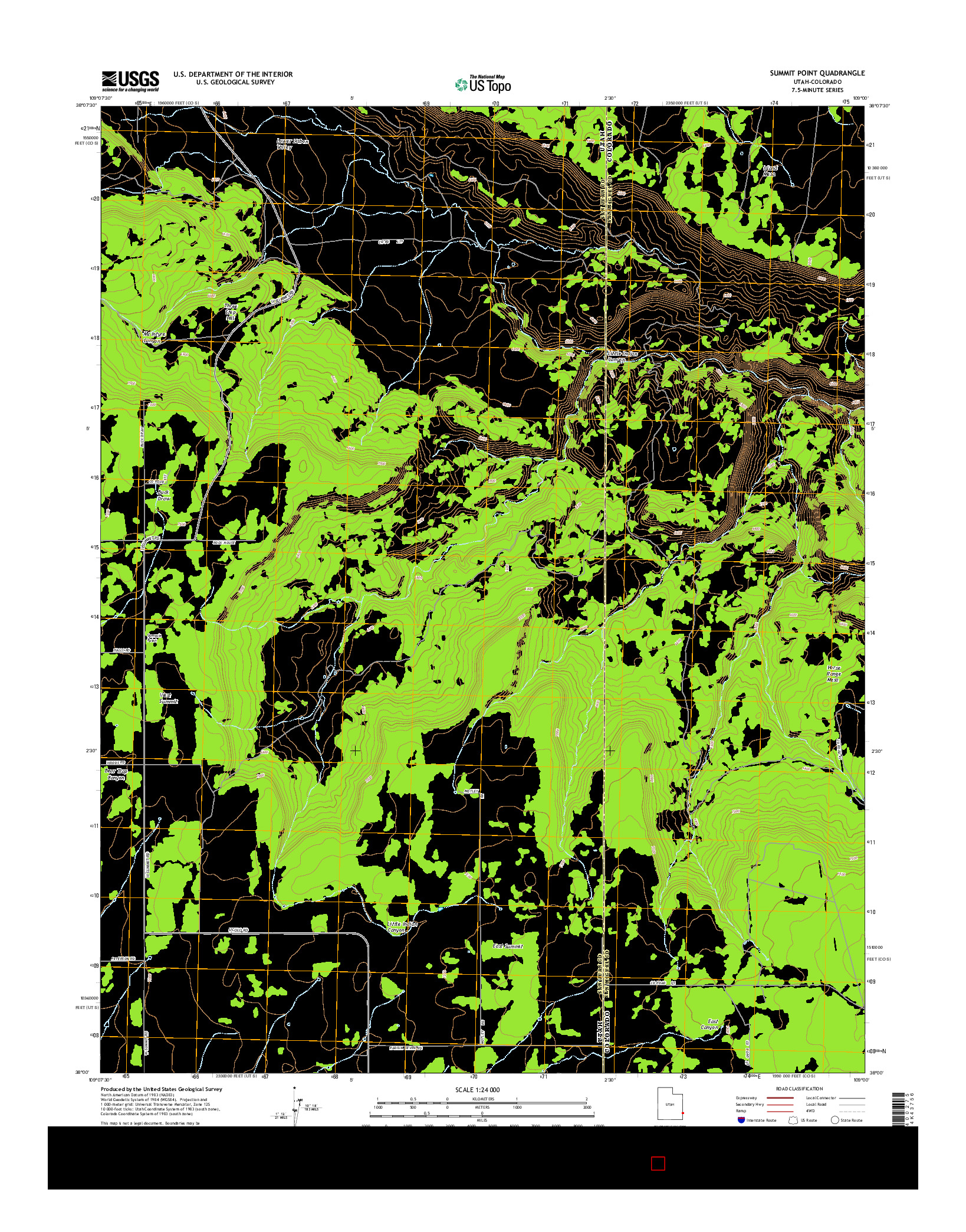 USGS US TOPO 7.5-MINUTE MAP FOR SUMMIT POINT, UT-CO 2014