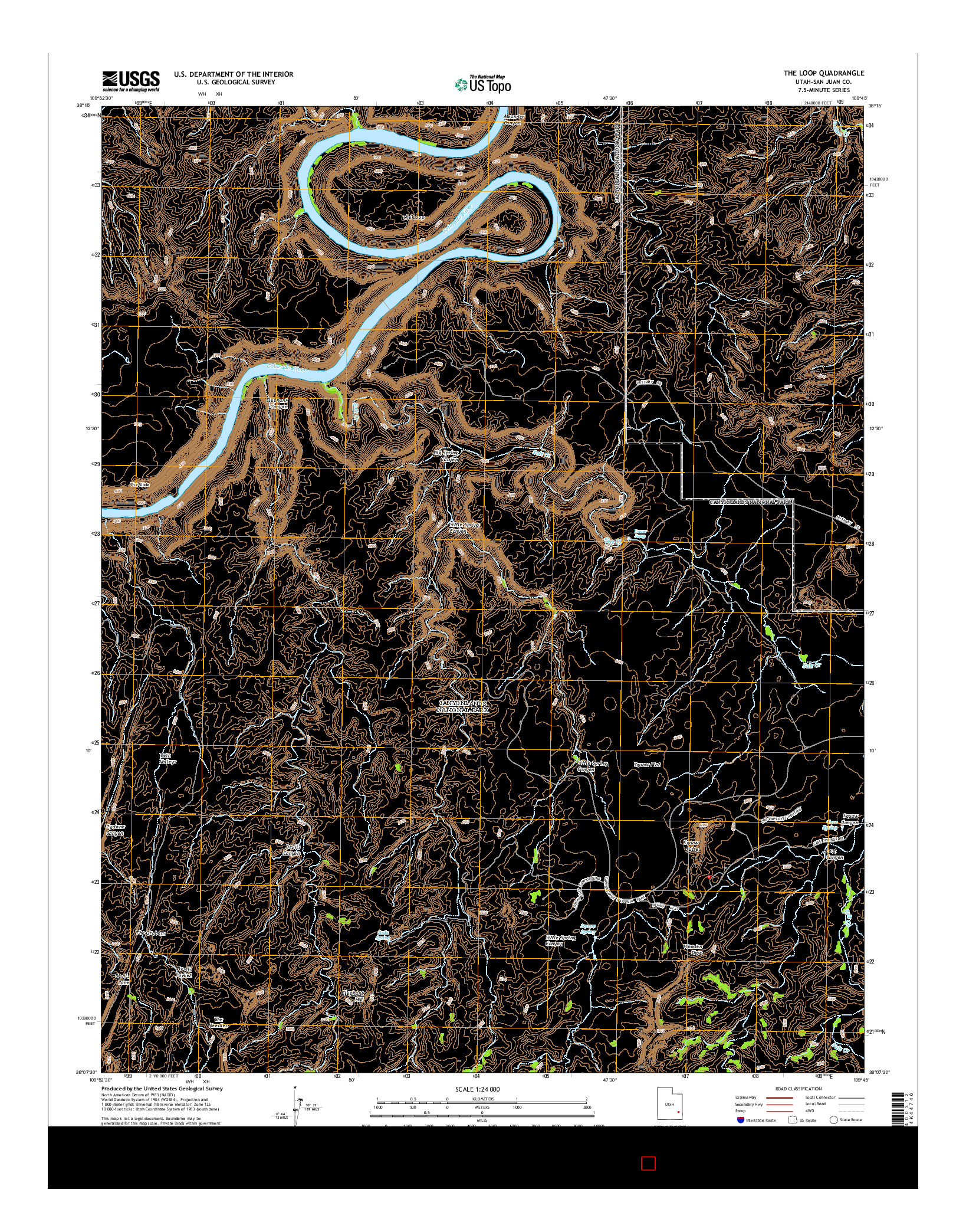 USGS US TOPO 7.5-MINUTE MAP FOR THE LOOP, UT 2014