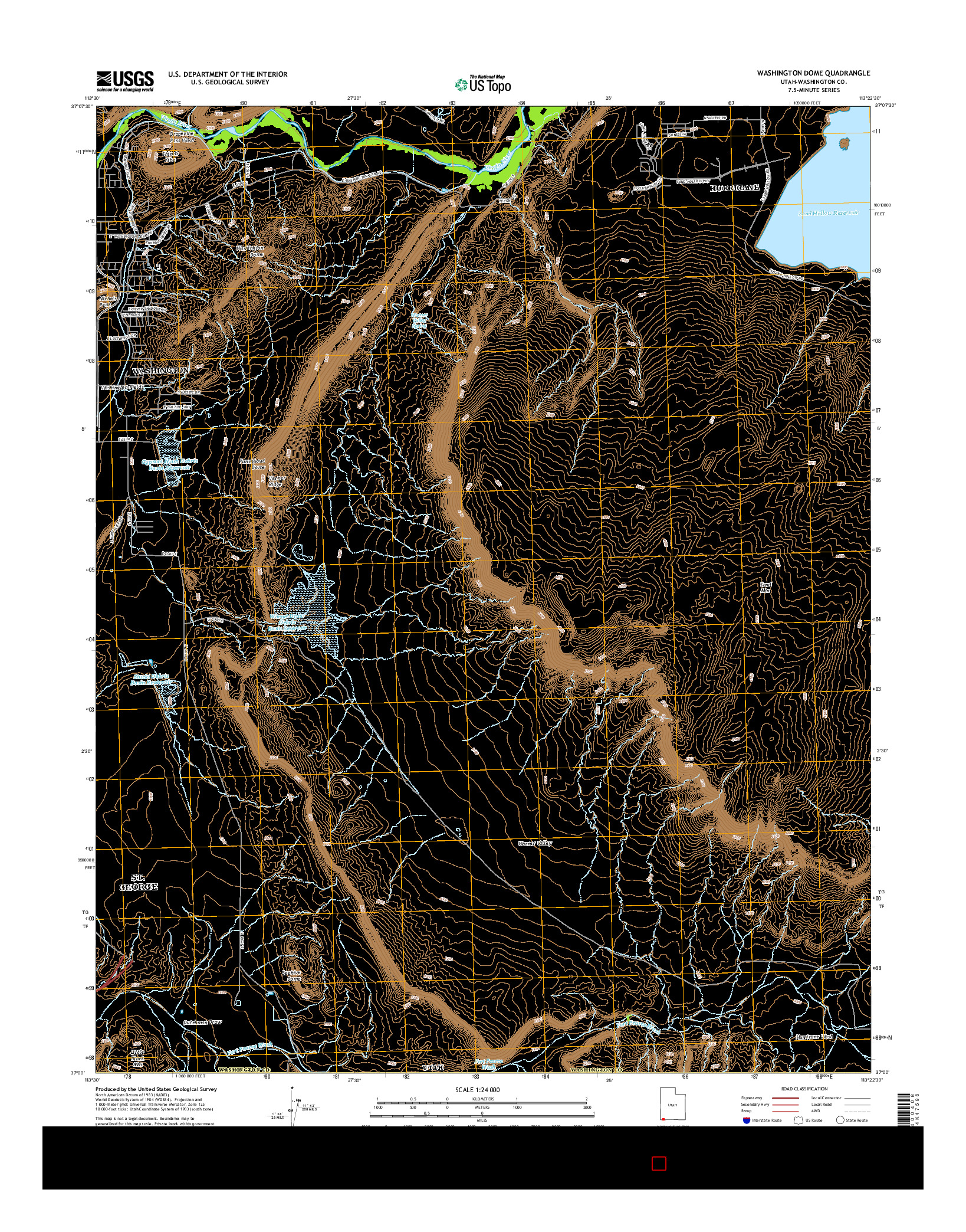 USGS US TOPO 7.5-MINUTE MAP FOR WASHINGTON DOME, UT 2014