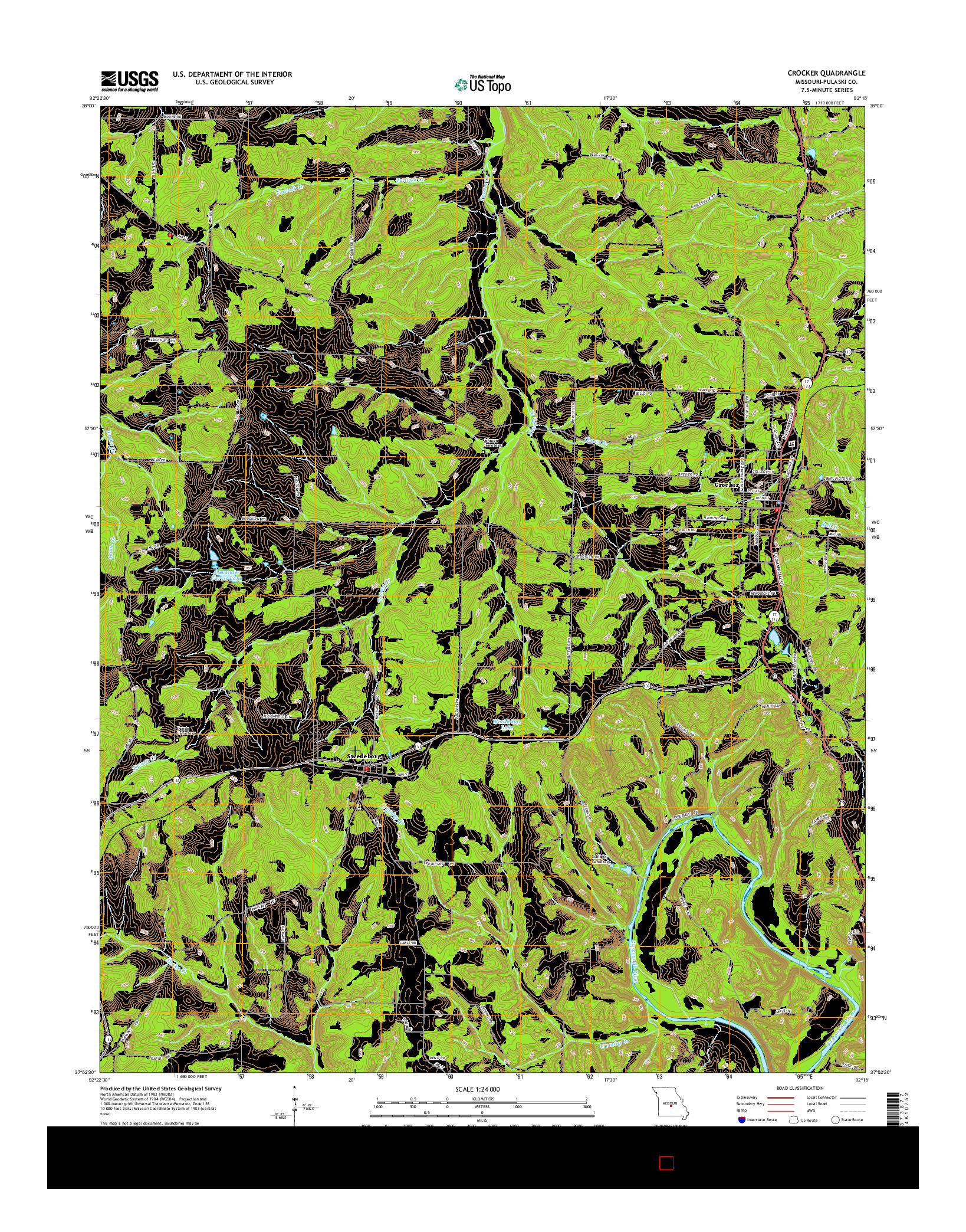 USGS US TOPO 7.5-MINUTE MAP FOR CROCKER, MO 2015