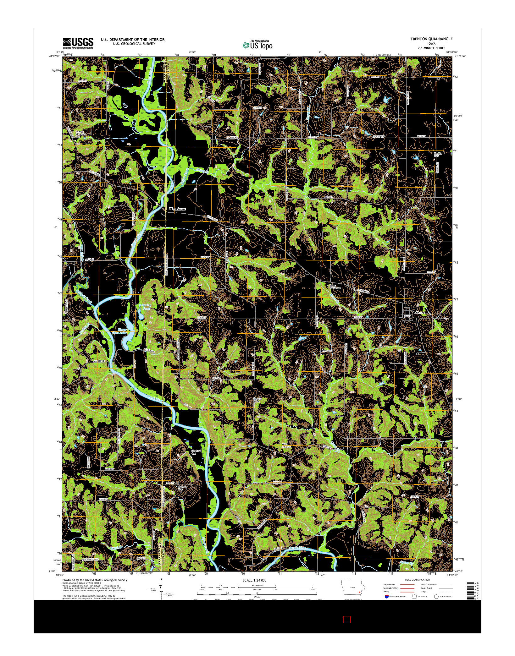 USGS US TOPO 7.5-MINUTE MAP FOR TRENTON, IA 2015