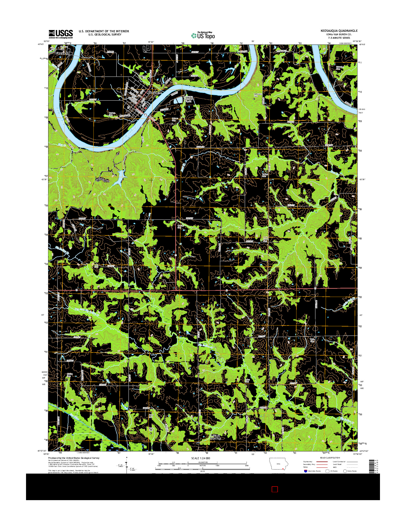 USGS US TOPO 7.5-MINUTE MAP FOR KEOSAUQUA, IA 2015