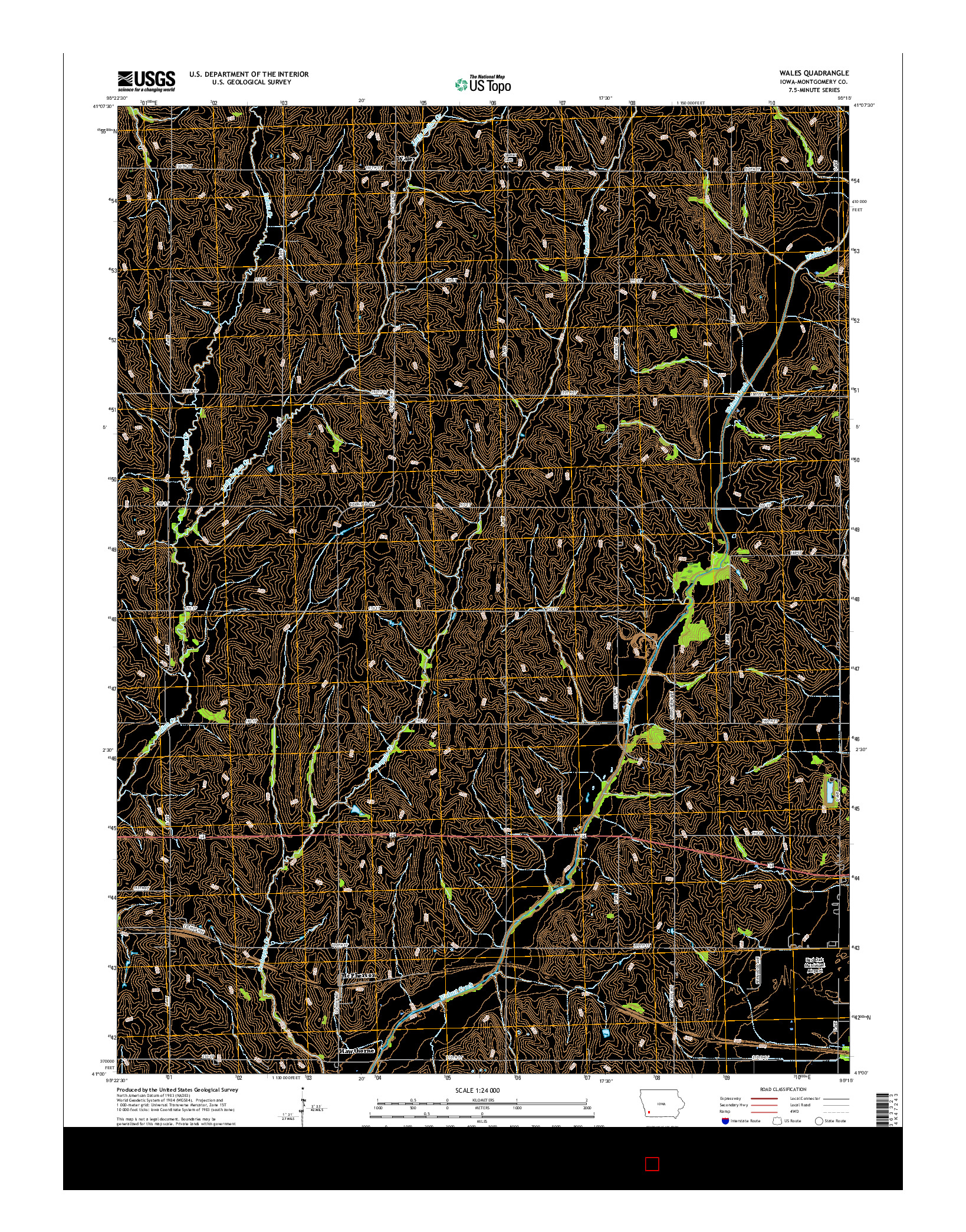 USGS US TOPO 7.5-MINUTE MAP FOR WALES, IA 2015
