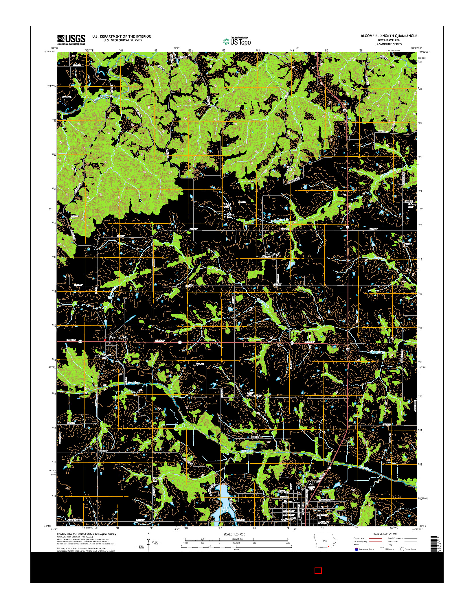 USGS US TOPO 7.5-MINUTE MAP FOR BLOOMFIELD NORTH, IA 2015