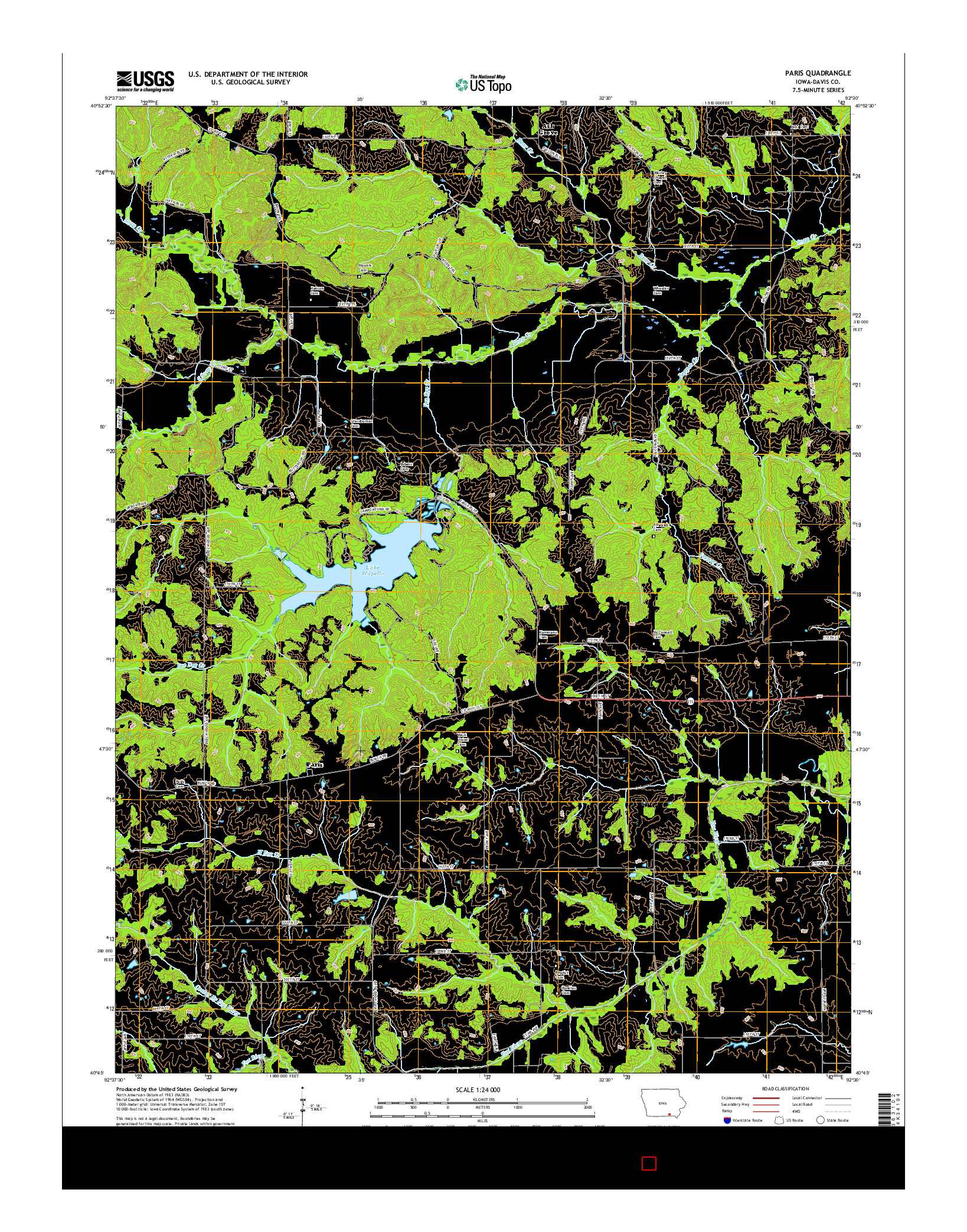 USGS US TOPO 7.5-MINUTE MAP FOR PARIS, IA 2015
