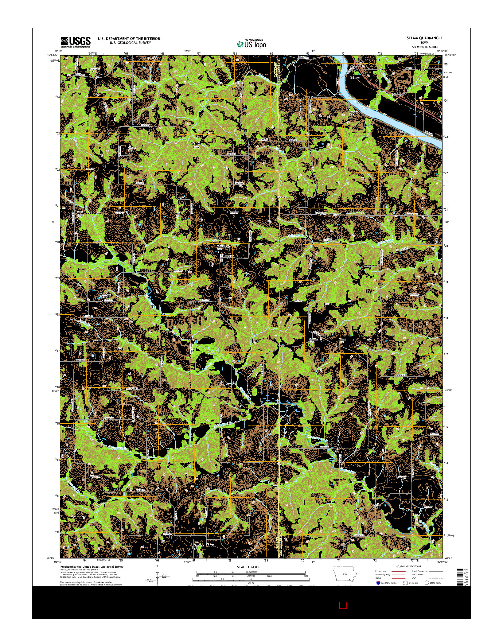 USGS US TOPO 7.5-MINUTE MAP FOR SELMA, IA 2015