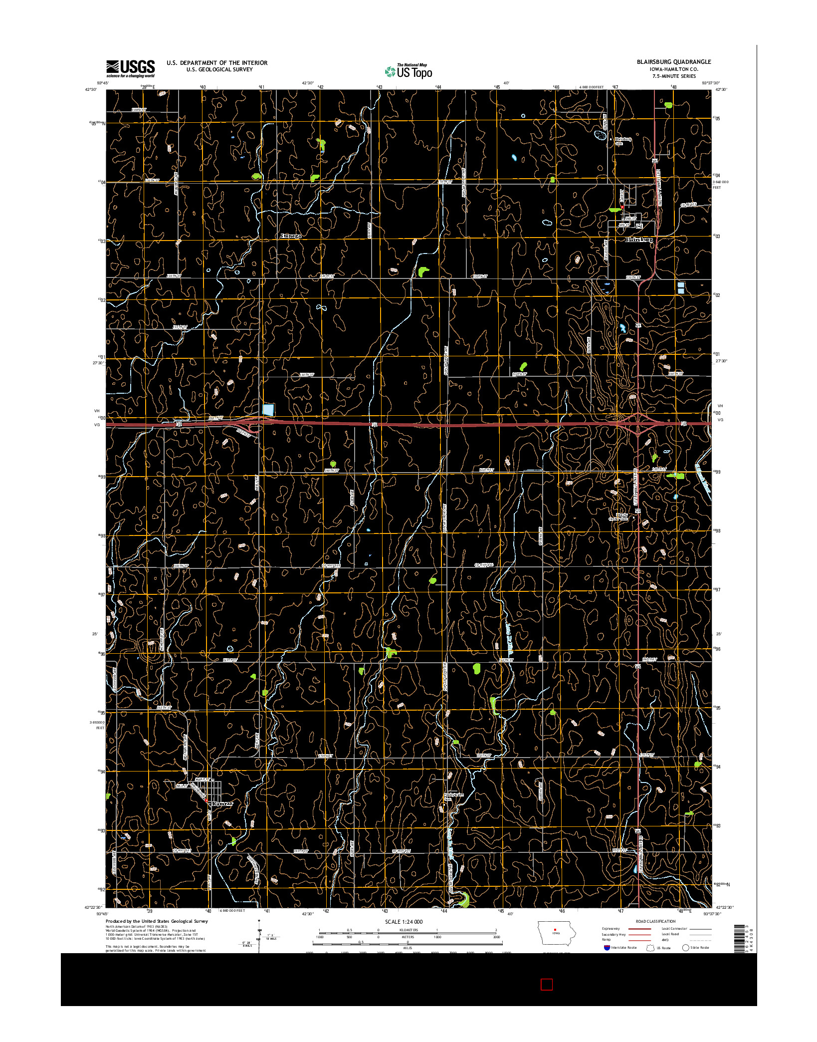 USGS US TOPO 7.5-MINUTE MAP FOR BLAIRSBURG, IA 2015