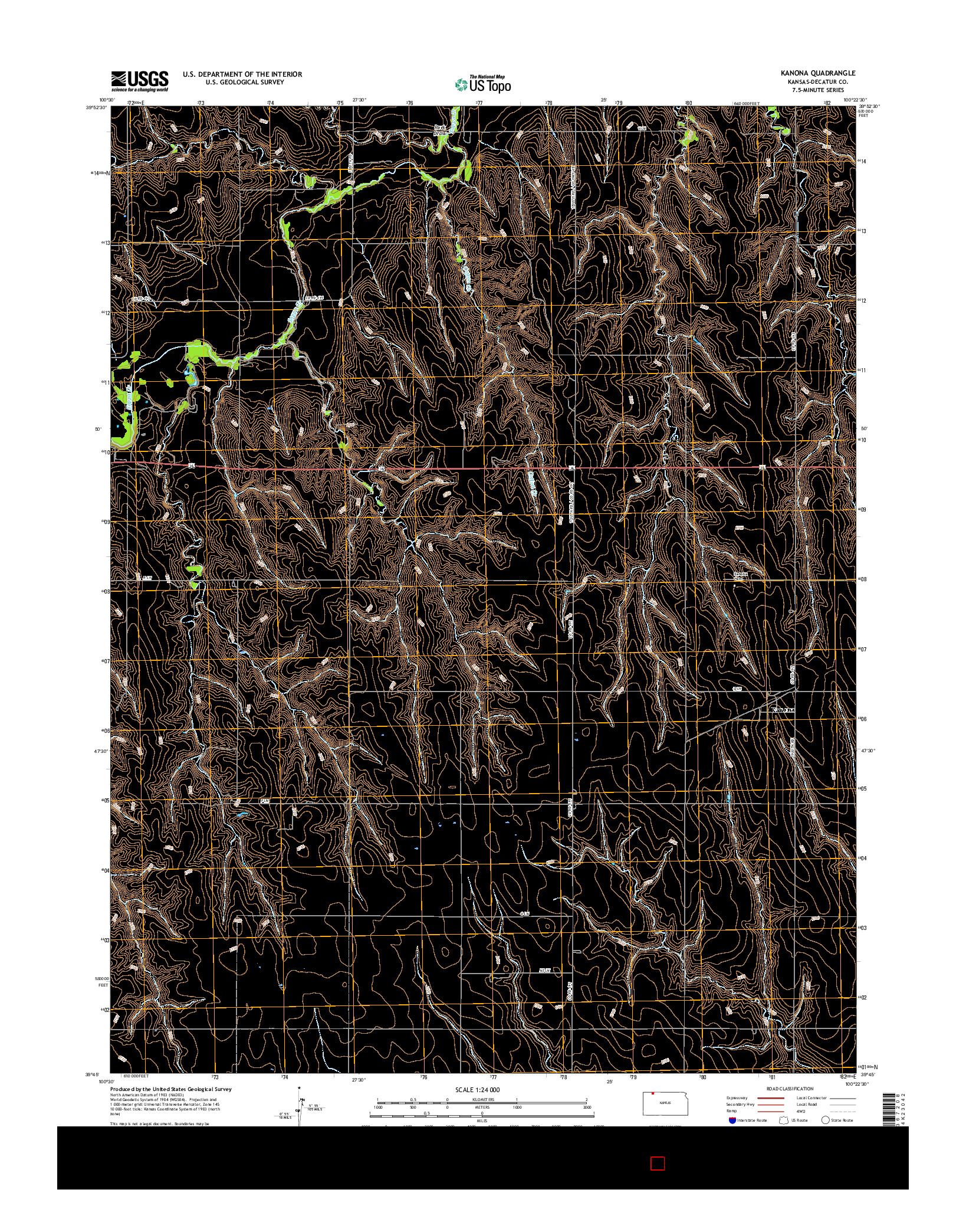 USGS US TOPO 7.5-MINUTE MAP FOR KANONA, KS 2015