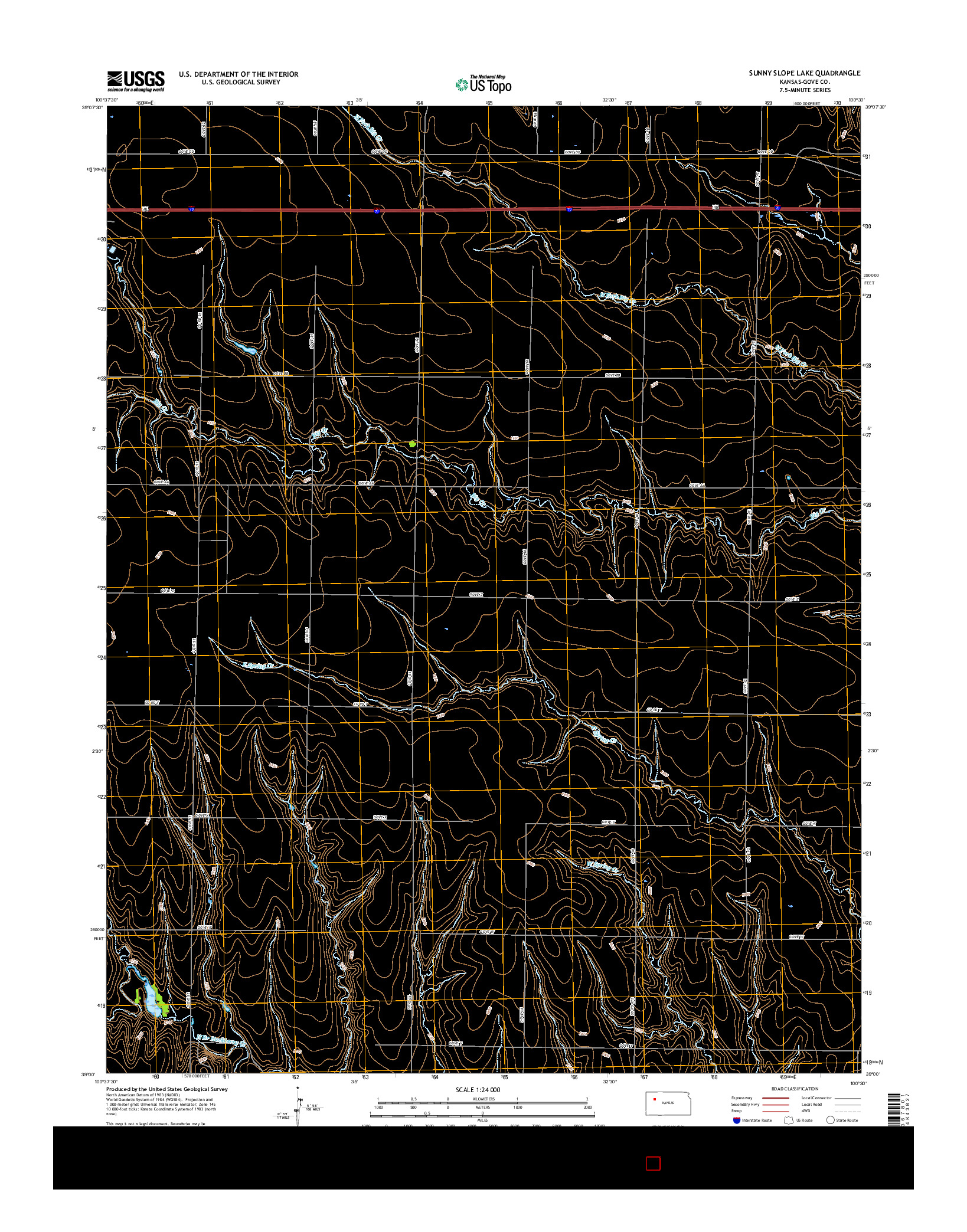 USGS US TOPO 7.5-MINUTE MAP FOR SUNNY SLOPE LAKE, KS 2015