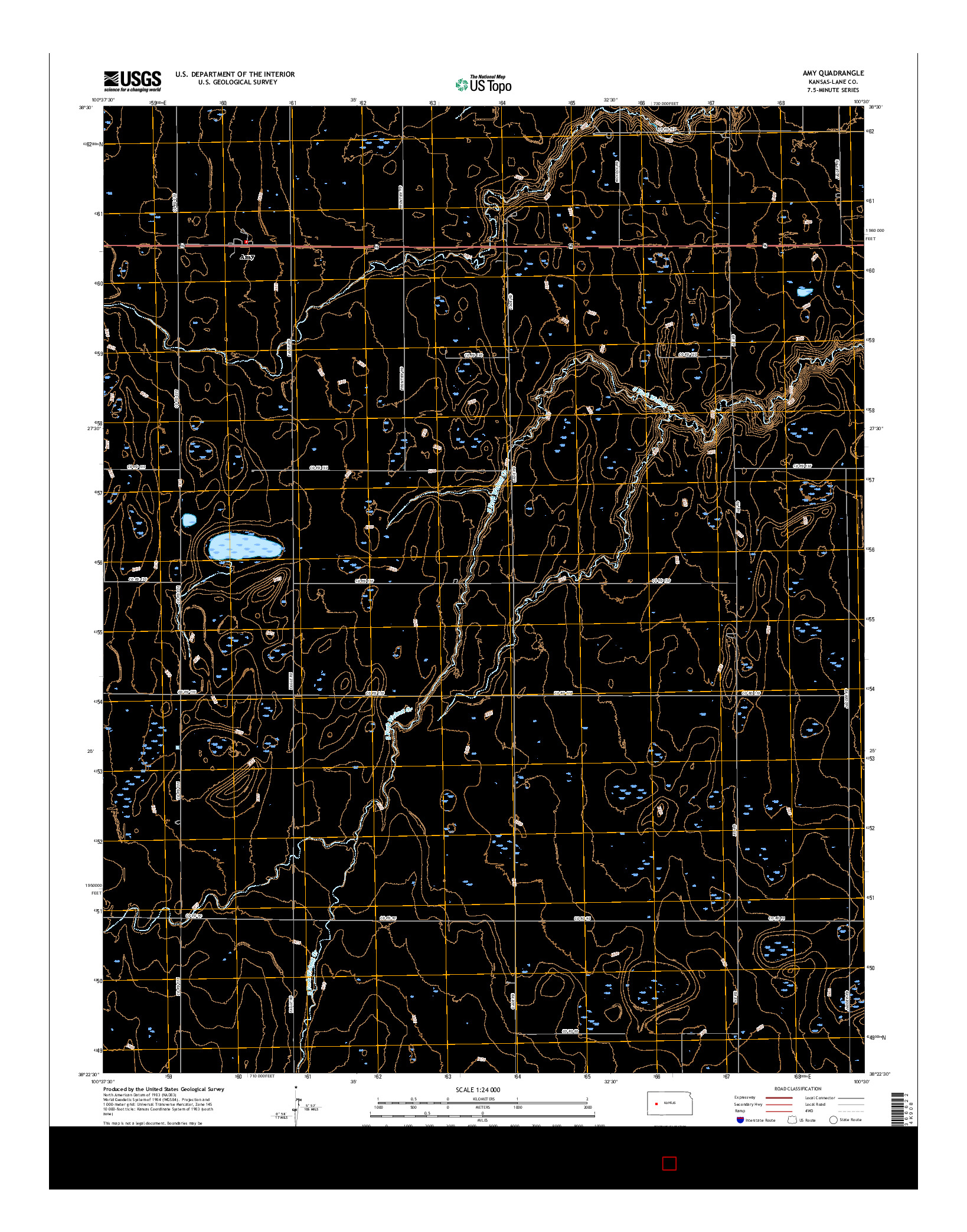 USGS US TOPO 7.5-MINUTE MAP FOR AMY, KS 2015