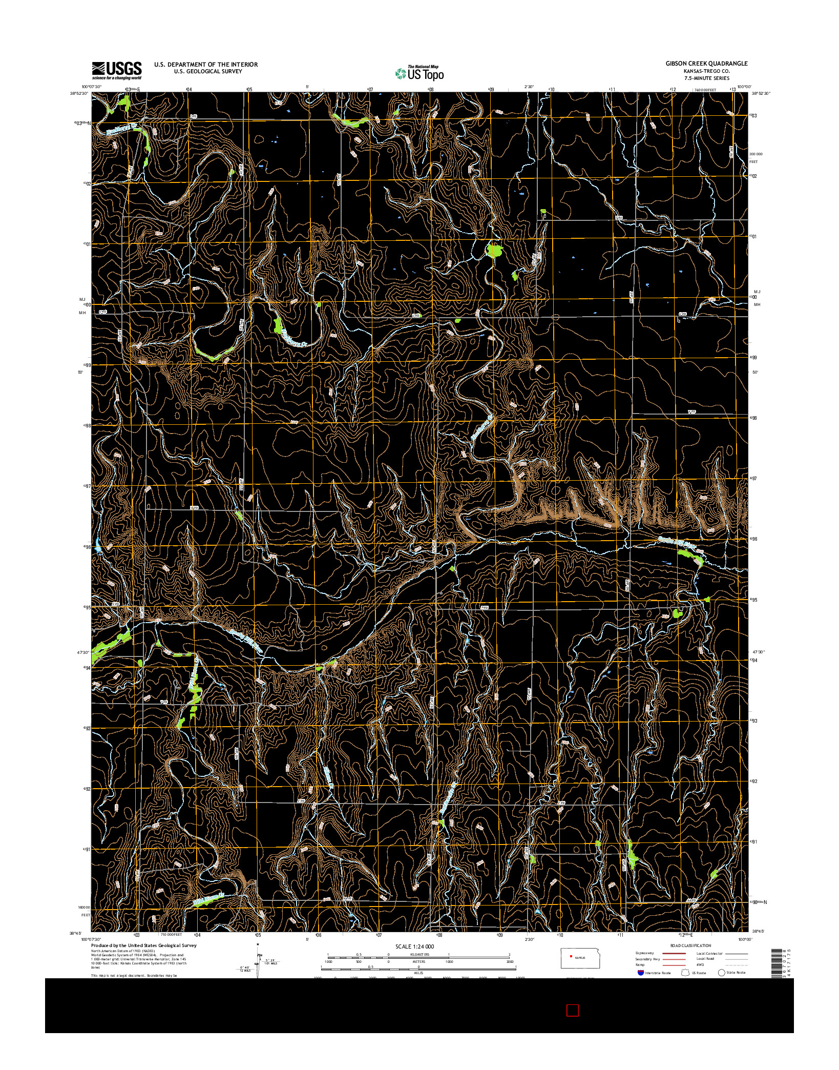 USGS US TOPO 7.5-MINUTE MAP FOR GIBSON CREEK, KS 2015