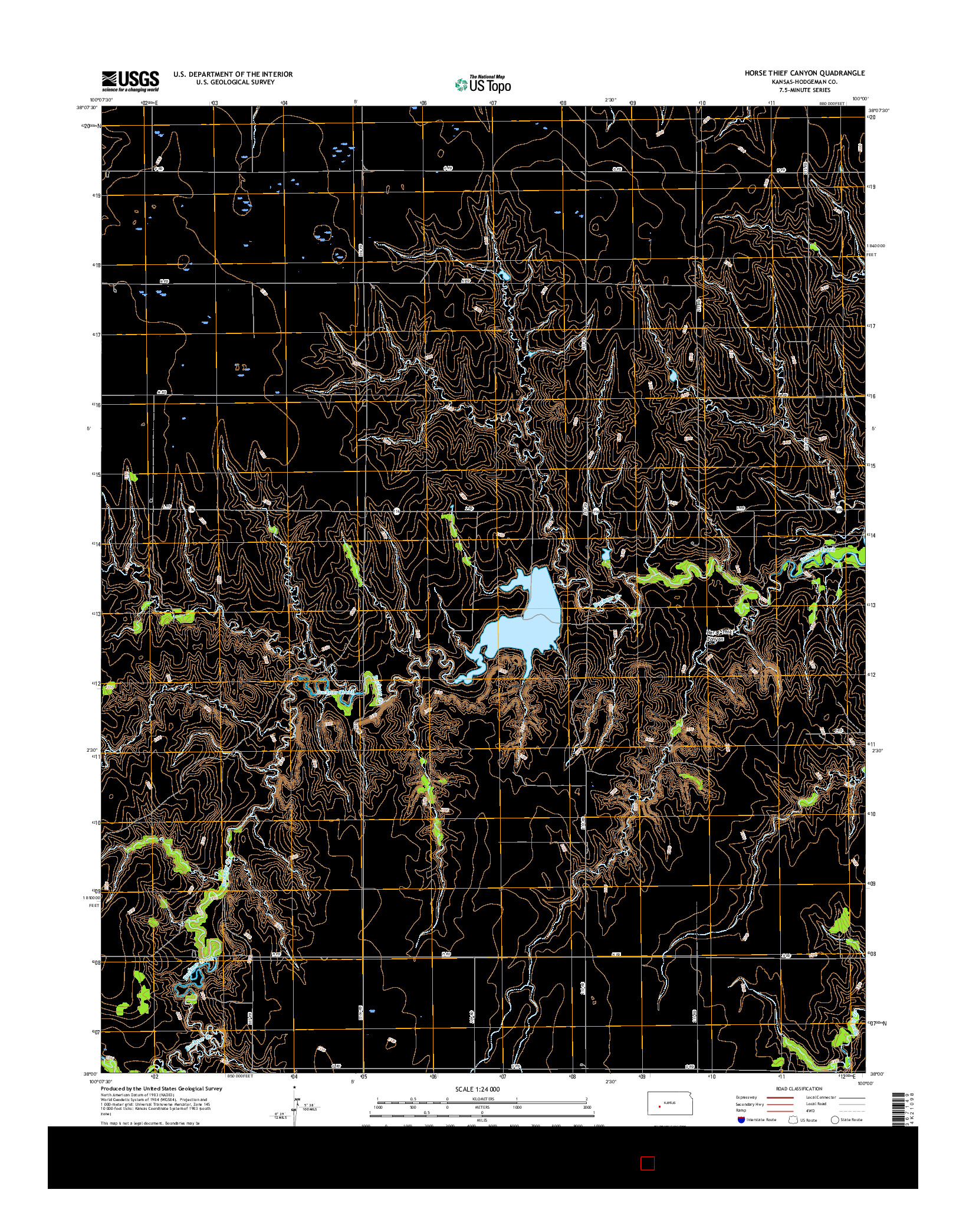 USGS US TOPO 7.5-MINUTE MAP FOR HORSE THIEF CANYON, KS 2015