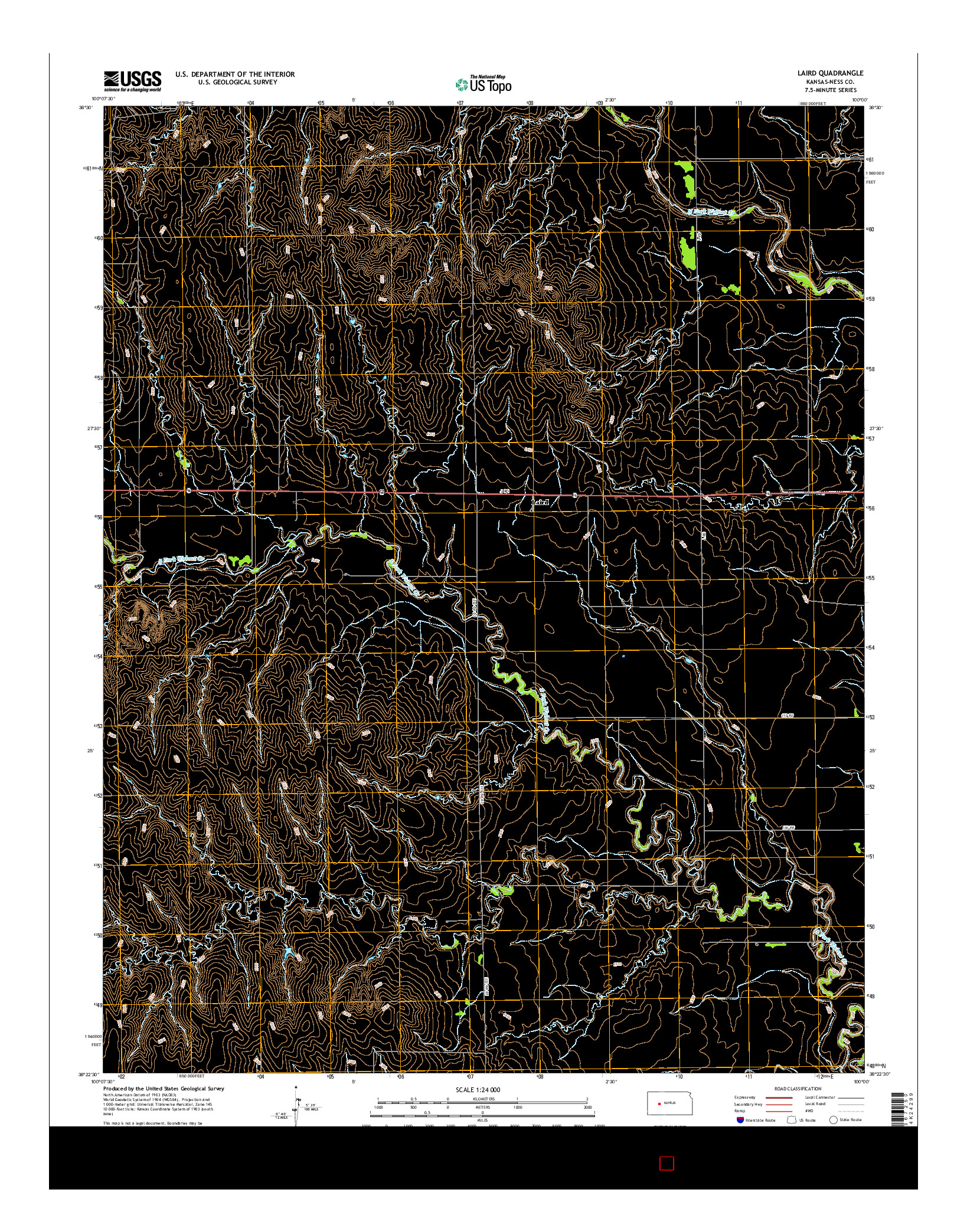 USGS US TOPO 7.5-MINUTE MAP FOR LAIRD, KS 2015