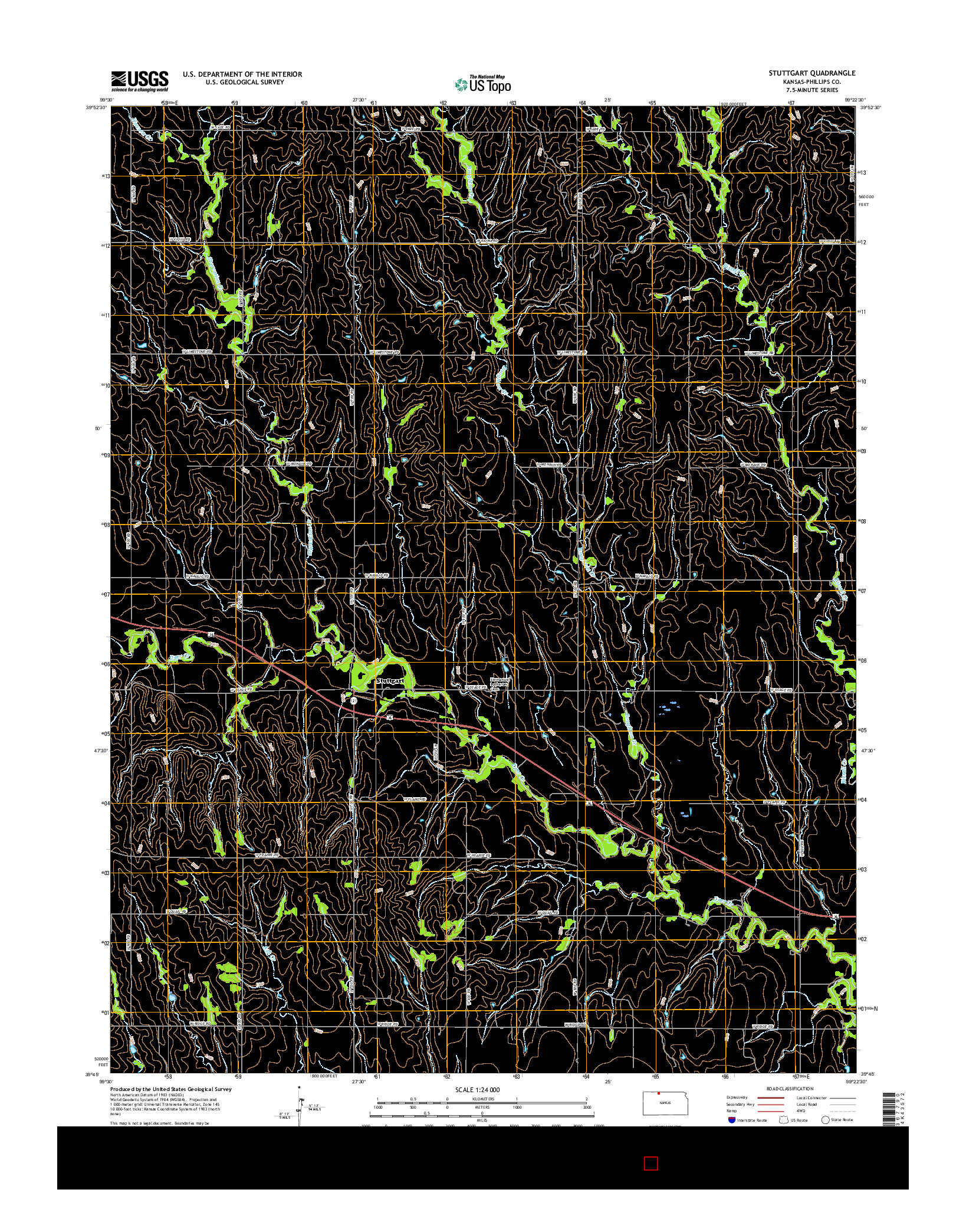 USGS US TOPO 7.5-MINUTE MAP FOR STUTTGART, KS 2015