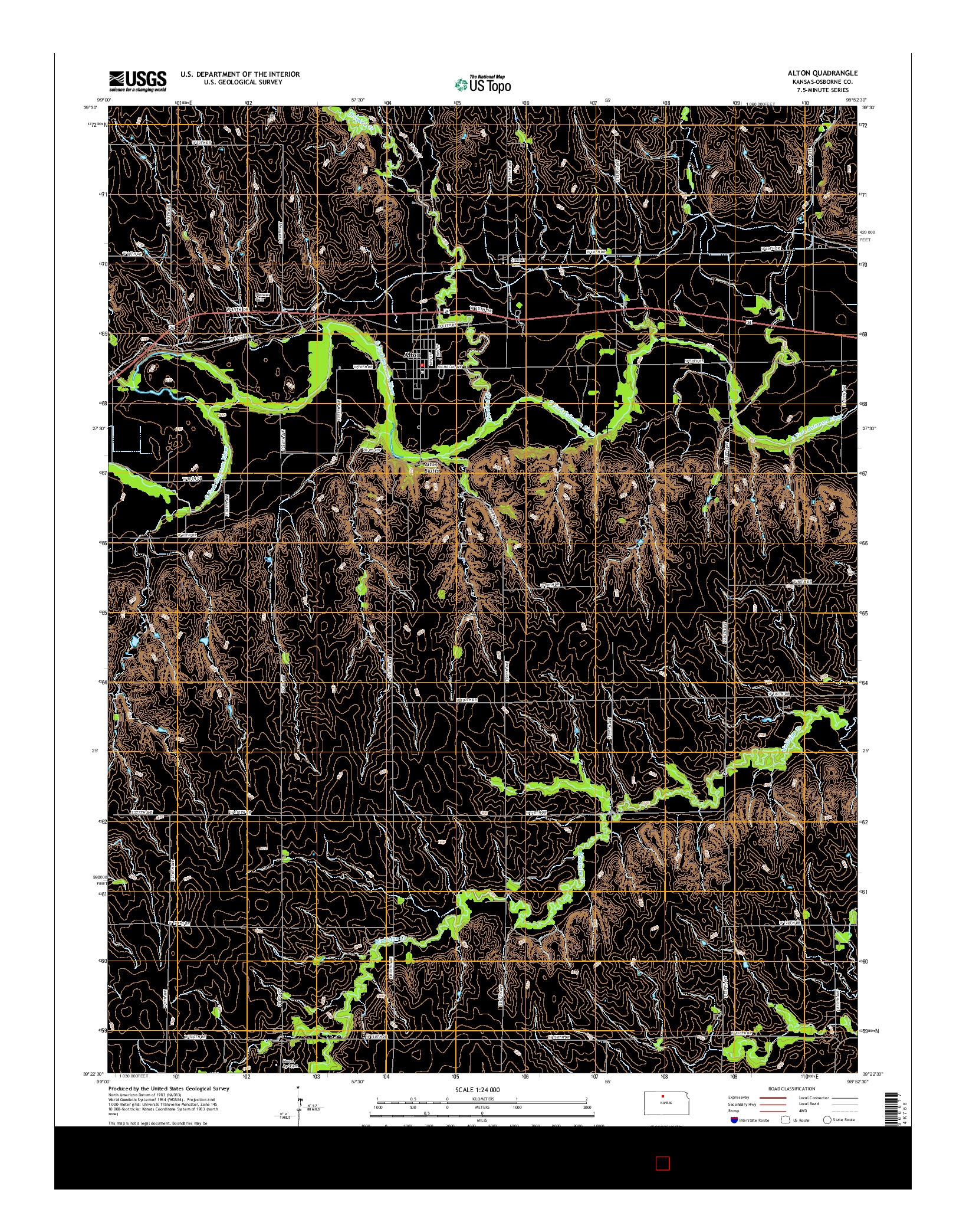 USGS US TOPO 7.5-MINUTE MAP FOR ALTON, KS 2015