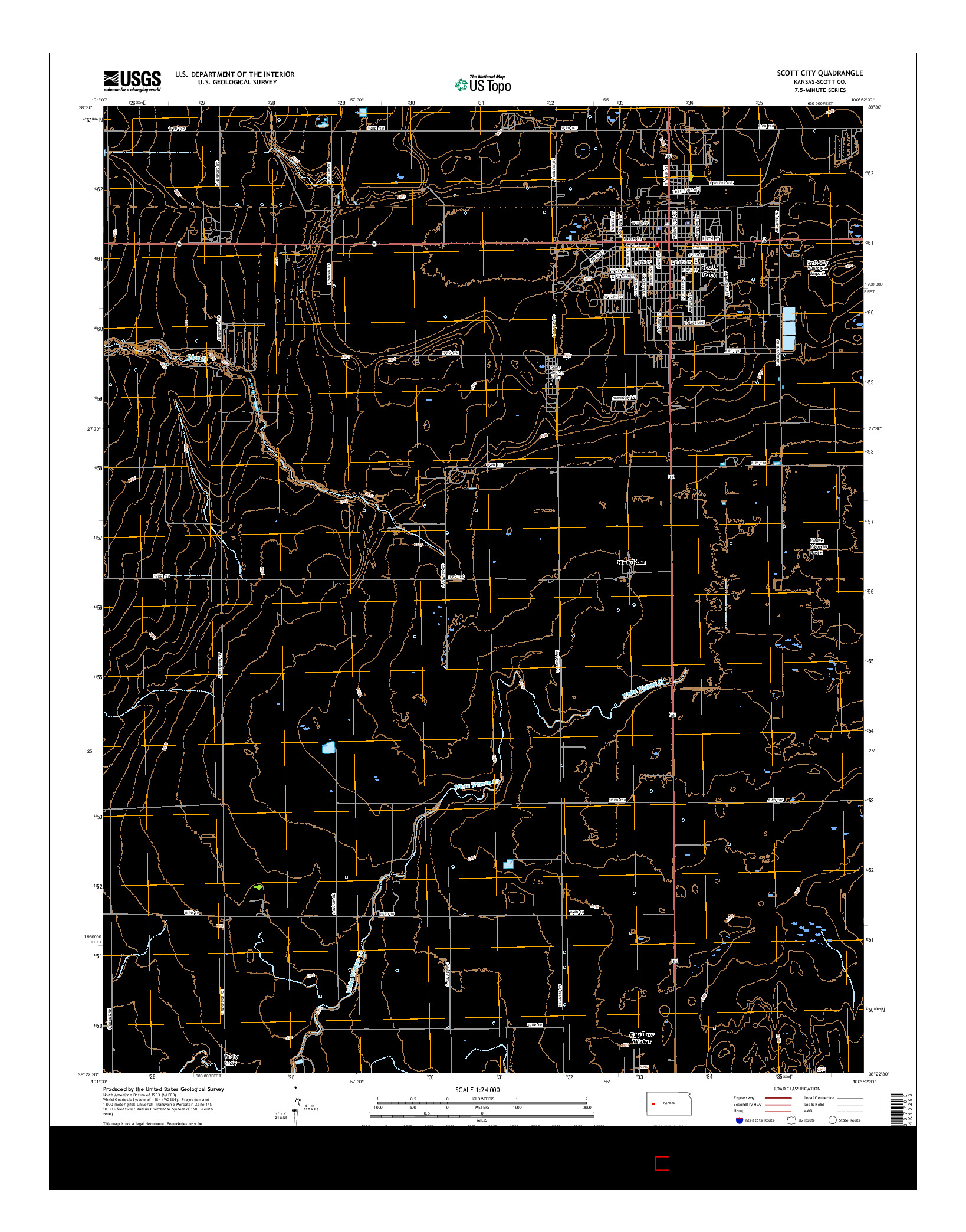 USGS US TOPO 7.5-MINUTE MAP FOR SCOTT CITY, KS 2015