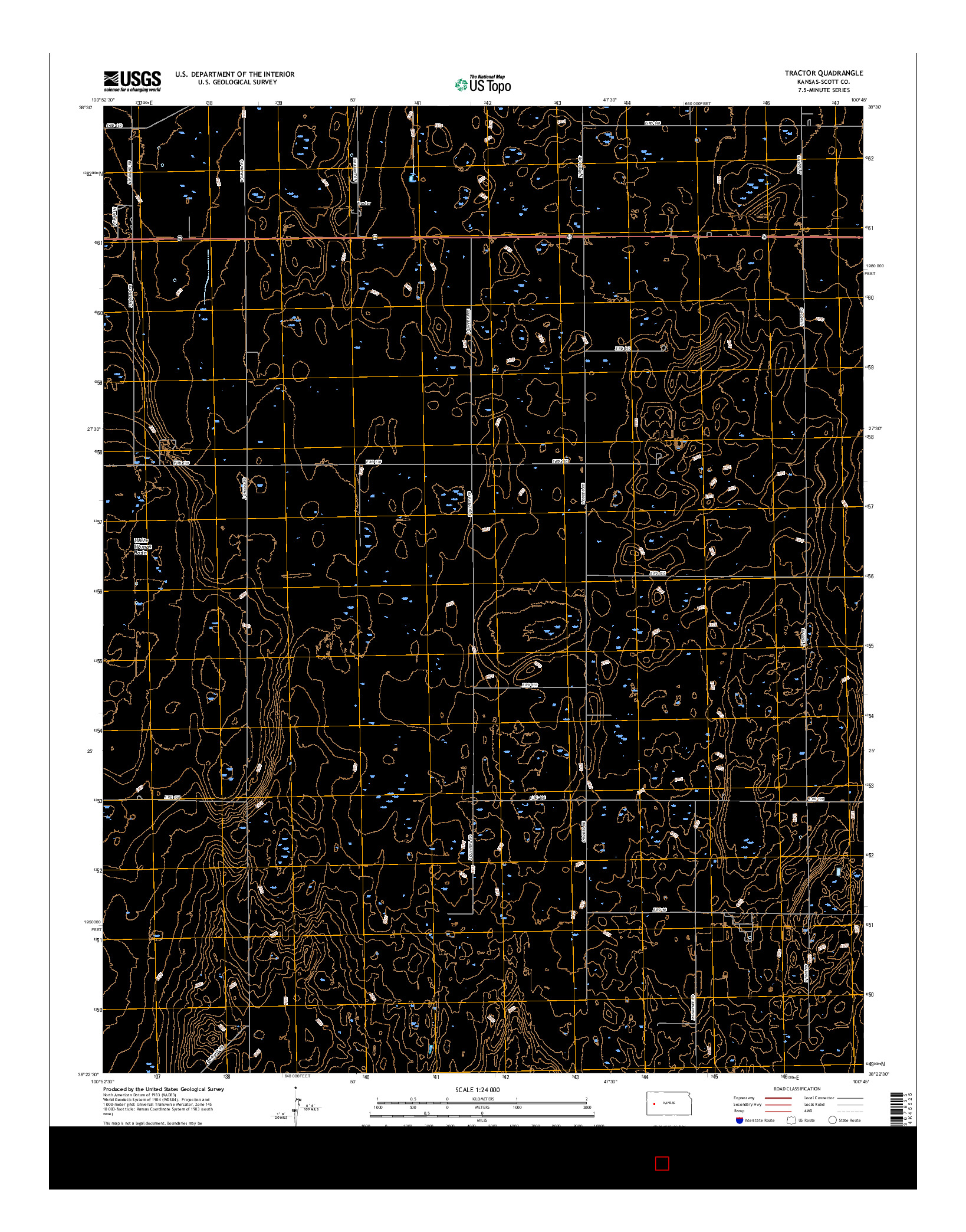 USGS US TOPO 7.5-MINUTE MAP FOR TRACTOR, KS 2015