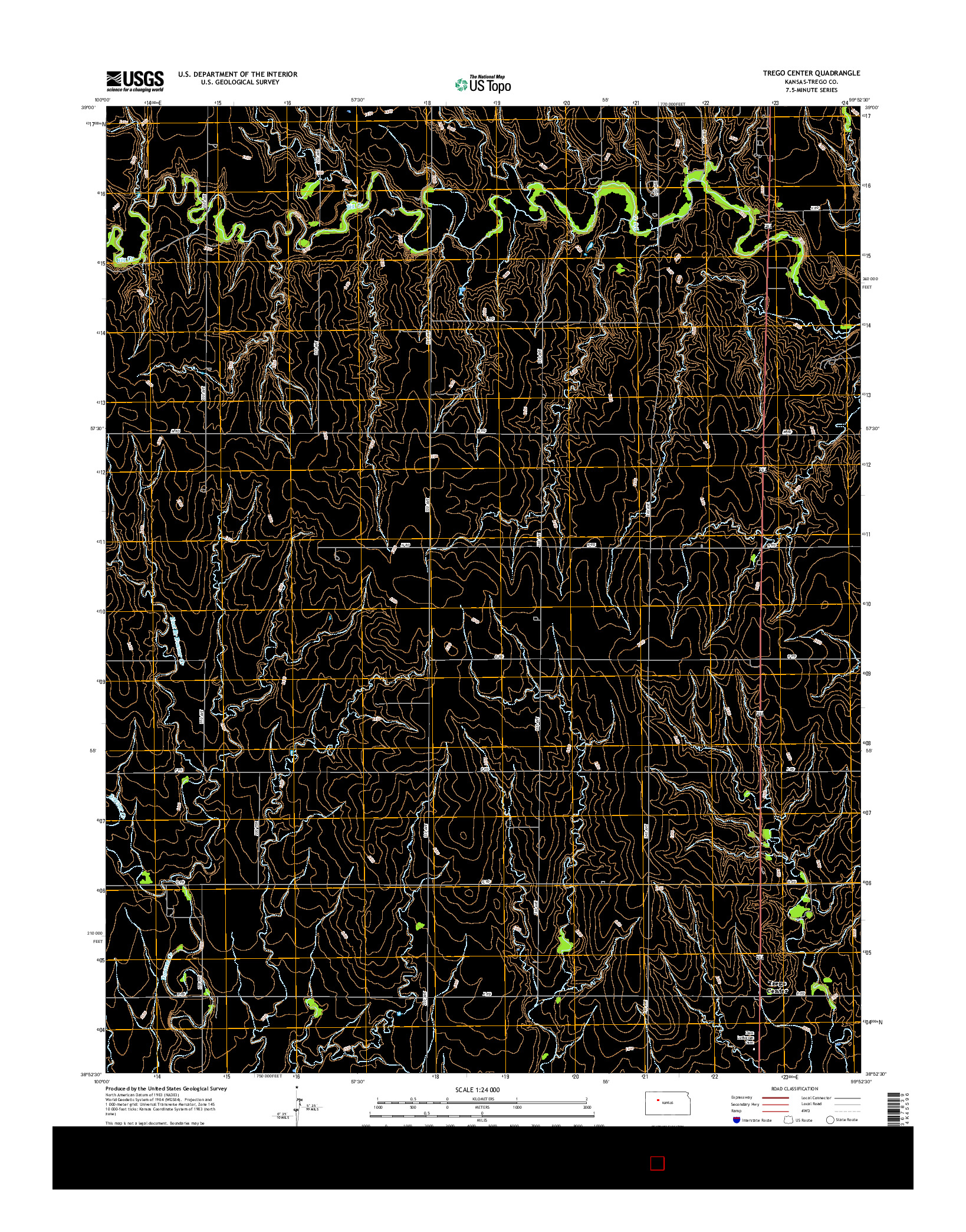 USGS US TOPO 7.5-MINUTE MAP FOR TREGO CENTER, KS 2015