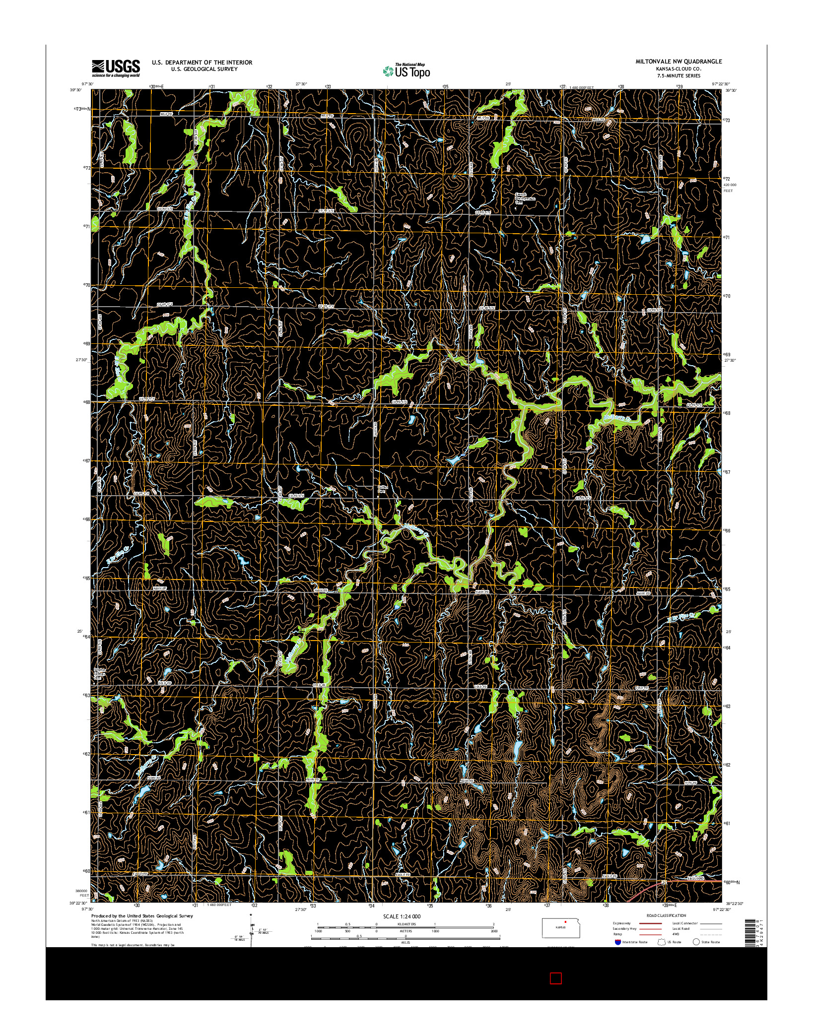 USGS US TOPO 7.5-MINUTE MAP FOR MILTONVALE NW, KS 2015