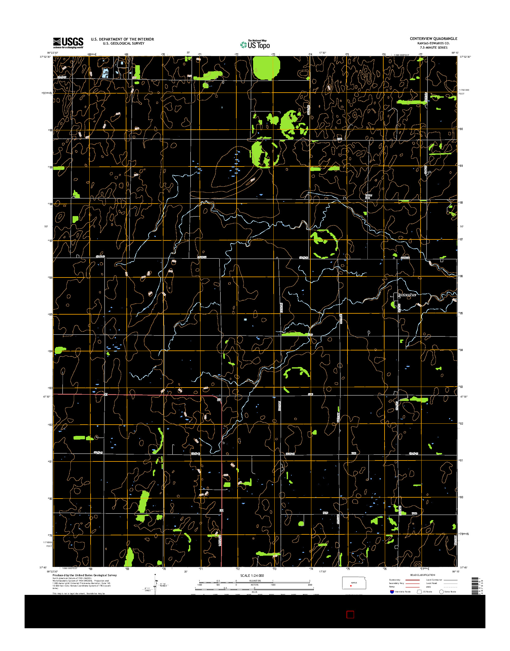 USGS US TOPO 7.5-MINUTE MAP FOR CENTERVIEW, KS 2015