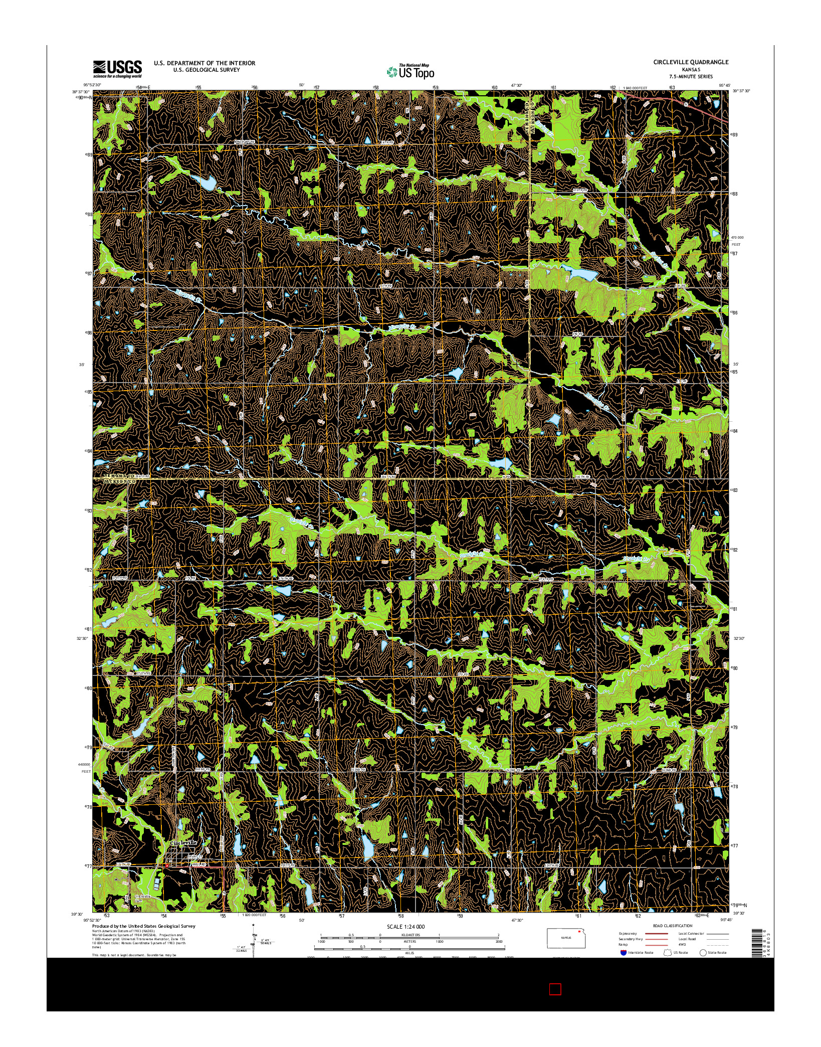 USGS US TOPO 7.5-MINUTE MAP FOR CIRCLEVILLE, KS 2015