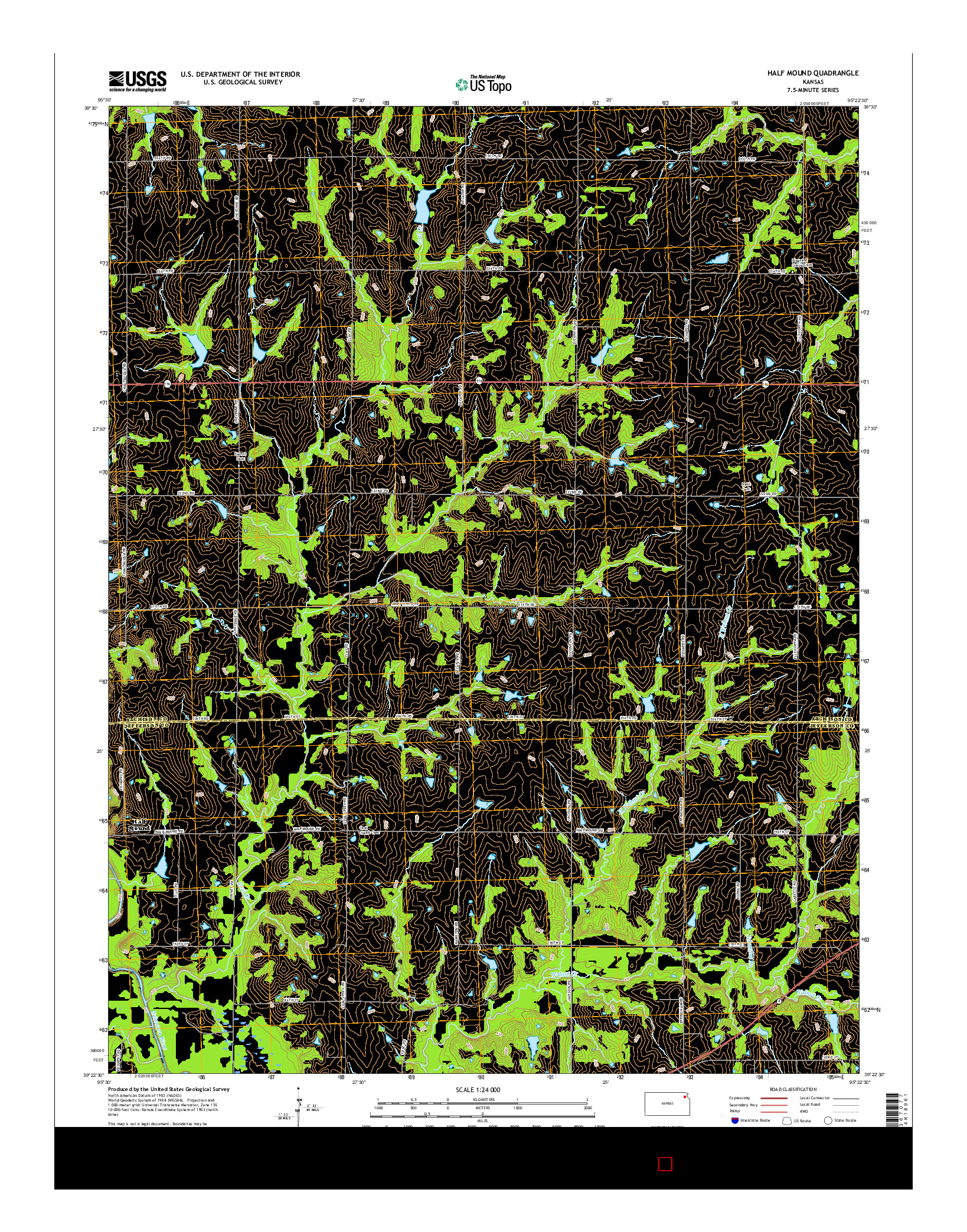 USGS US TOPO 7.5-MINUTE MAP FOR HALF MOUND, KS 2015