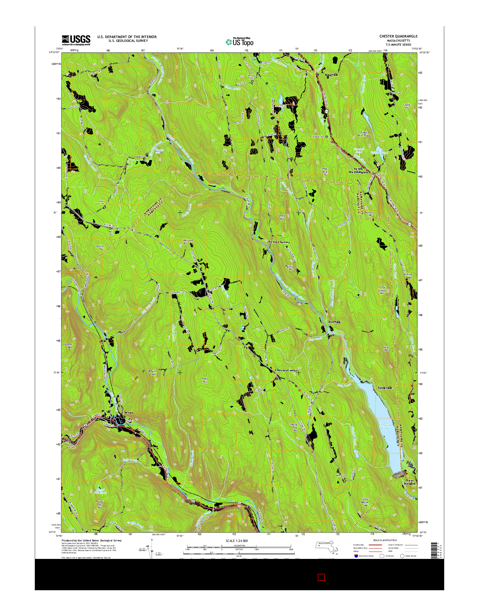 USGS US TOPO 7.5-MINUTE MAP FOR CHESTER, MA 2015