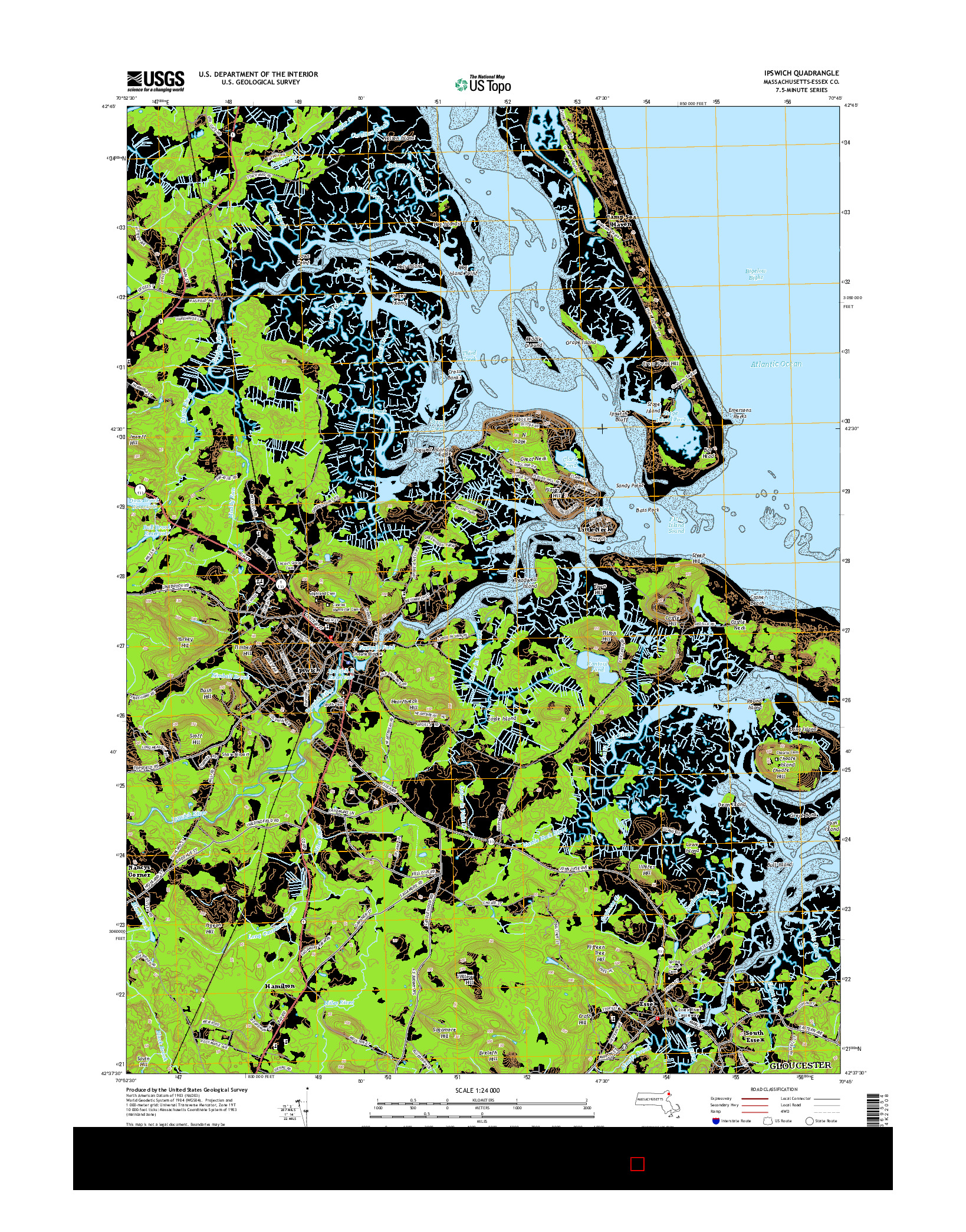 USGS US TOPO 7.5-MINUTE MAP FOR IPSWICH, MA 2015