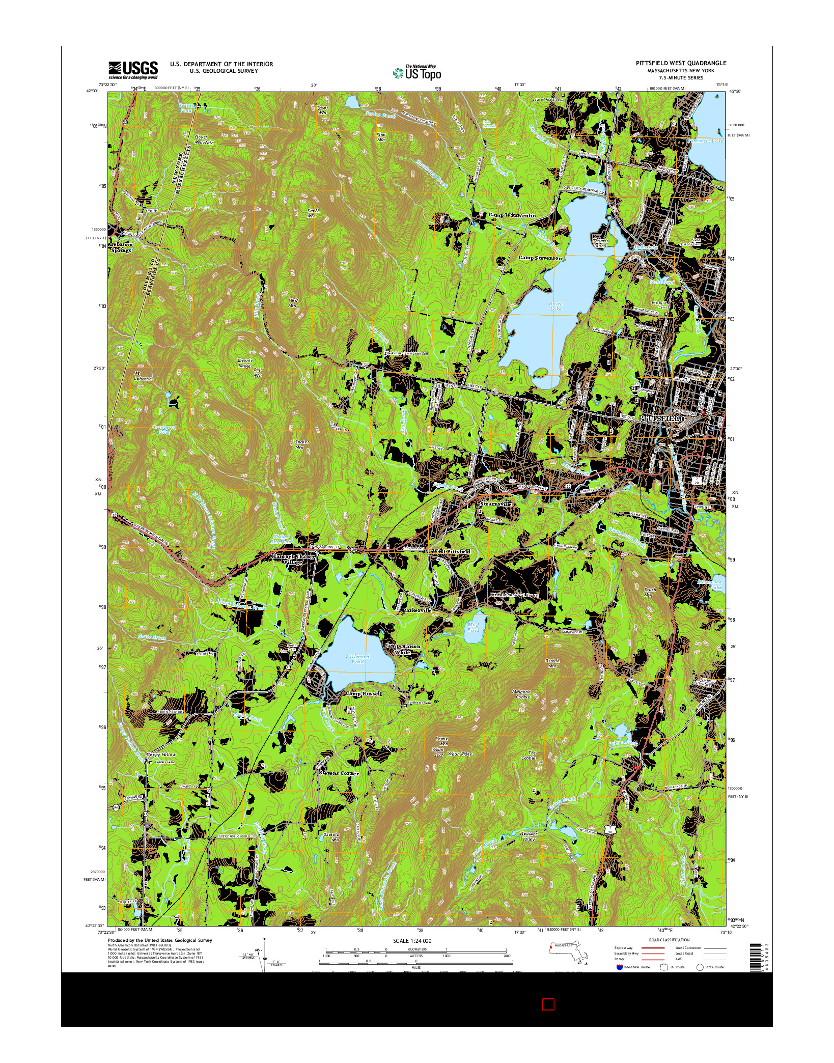 USGS US TOPO 7.5-MINUTE MAP FOR PITTSFIELD WEST, MA-NY 2015
