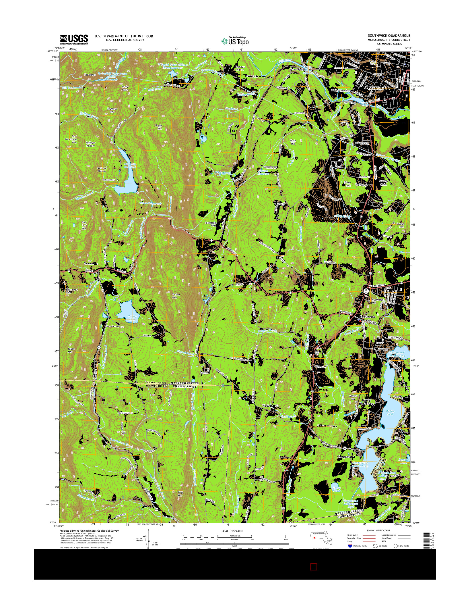 USGS US TOPO 7.5-MINUTE MAP FOR SOUTHWICK, MA-CT 2015